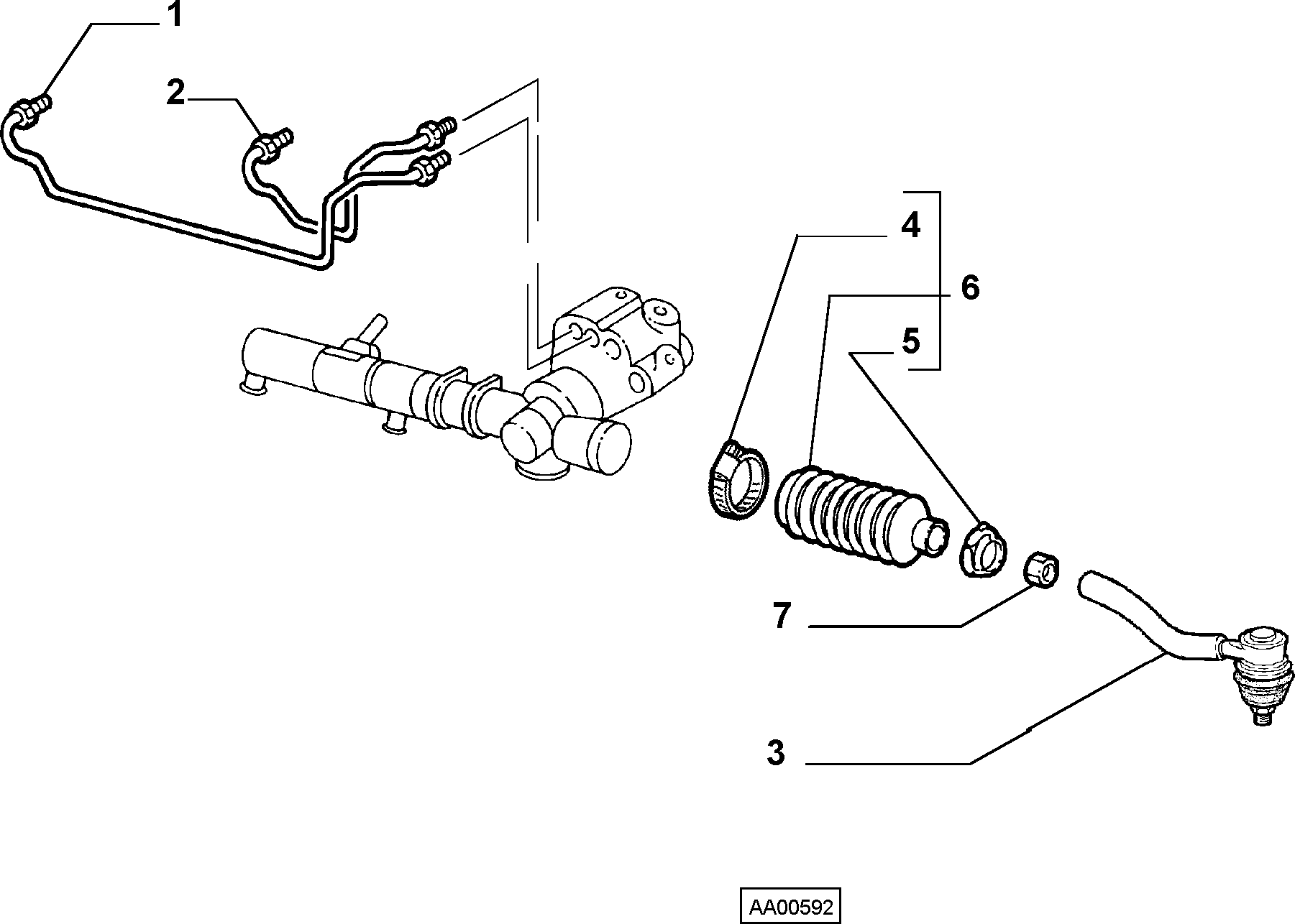 FIAT 46456660 - Накрайник на напречна кормилна щанга vvparts.bg