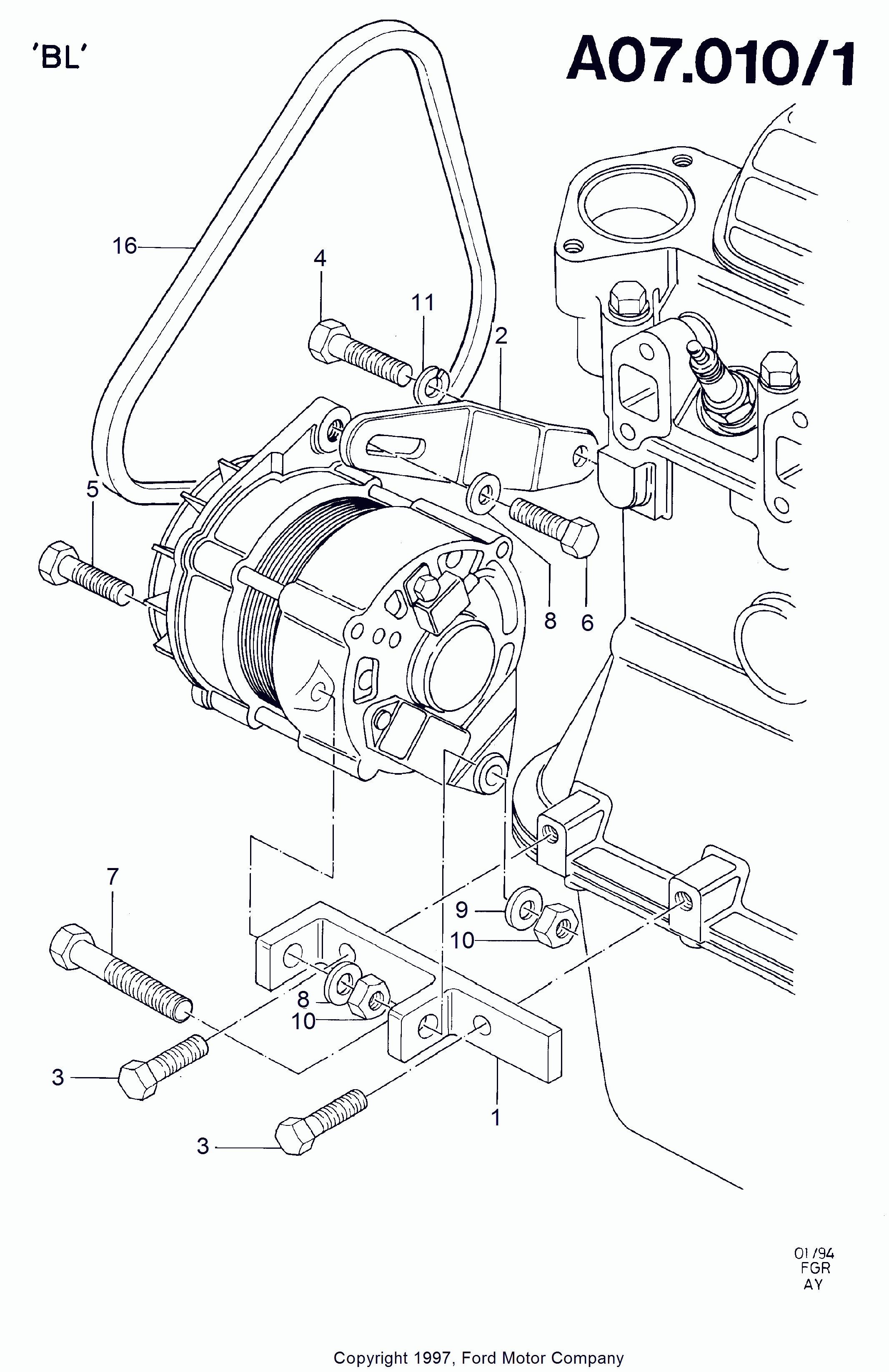 FORD 6792801 - Трапецовиден ремък vvparts.bg