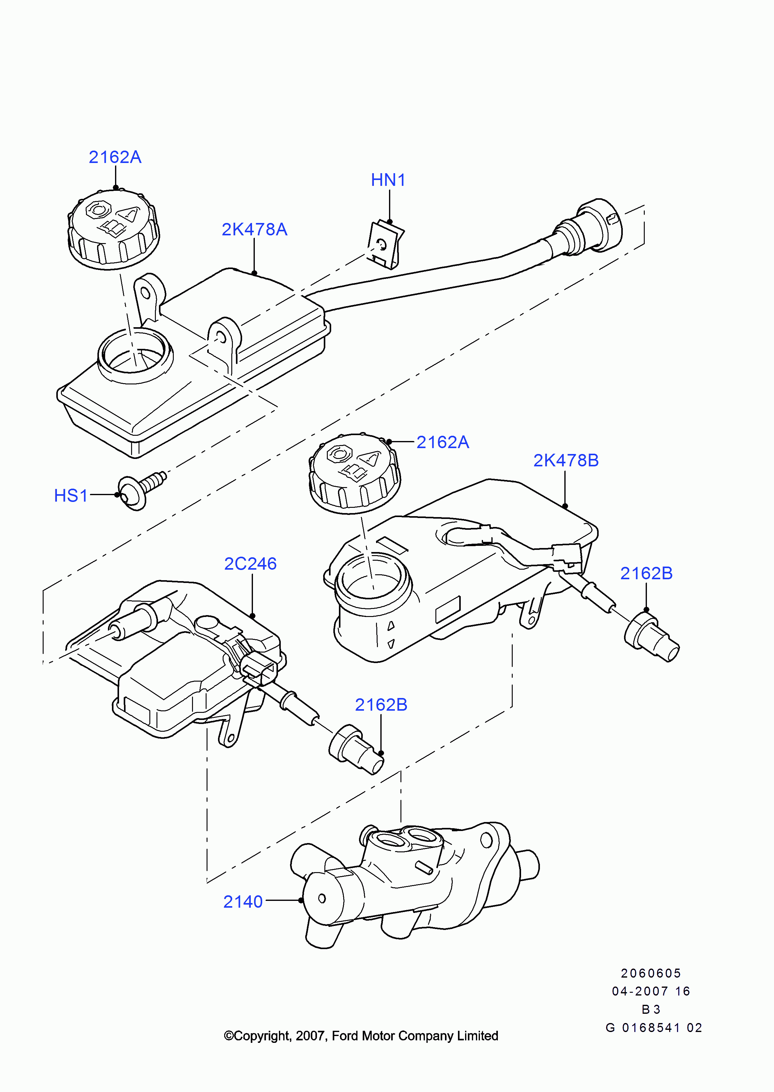 FORD 1689827 - Спирачна помпа vvparts.bg