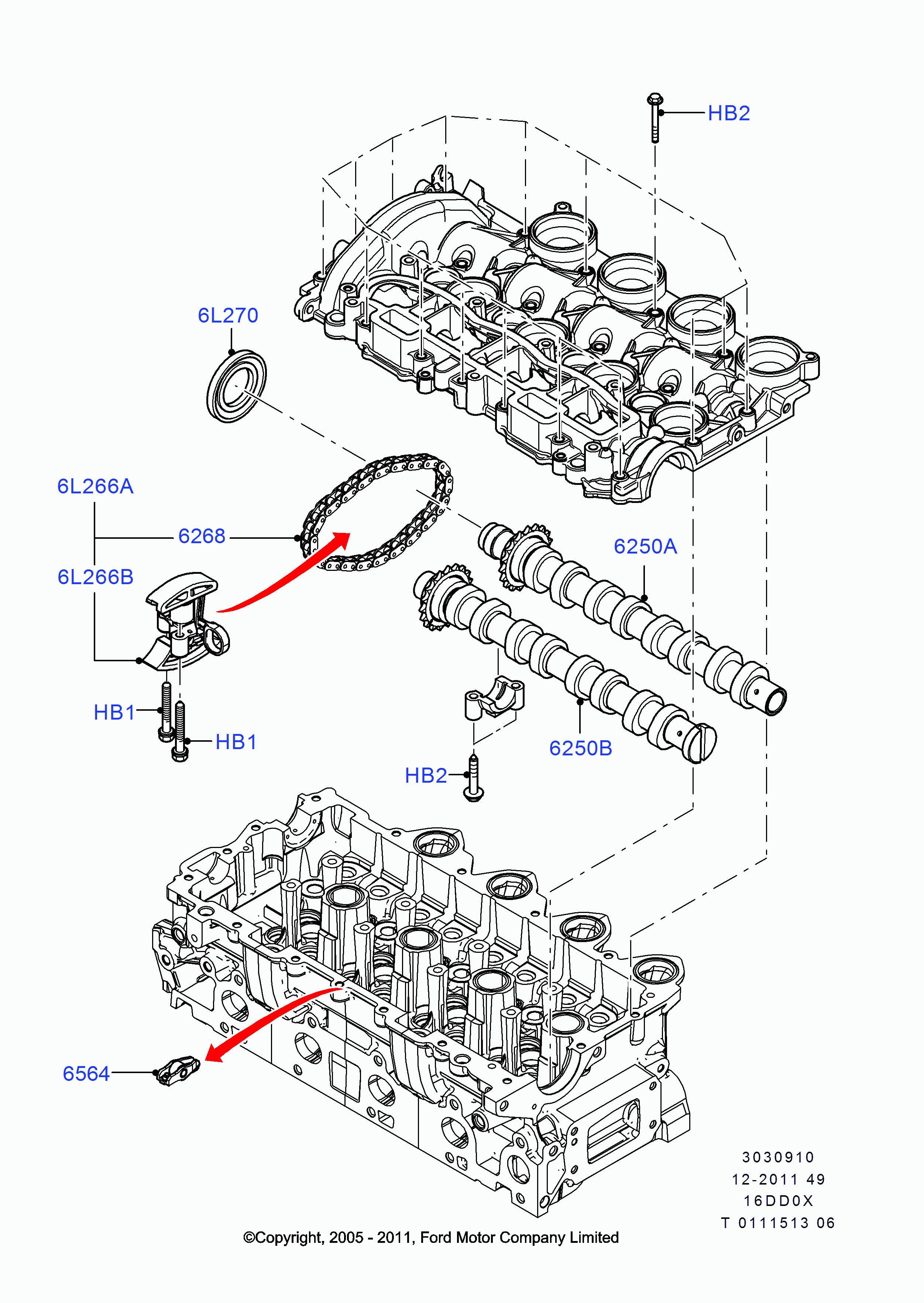 FORD 1448169 - Комплект ангренажна верига vvparts.bg