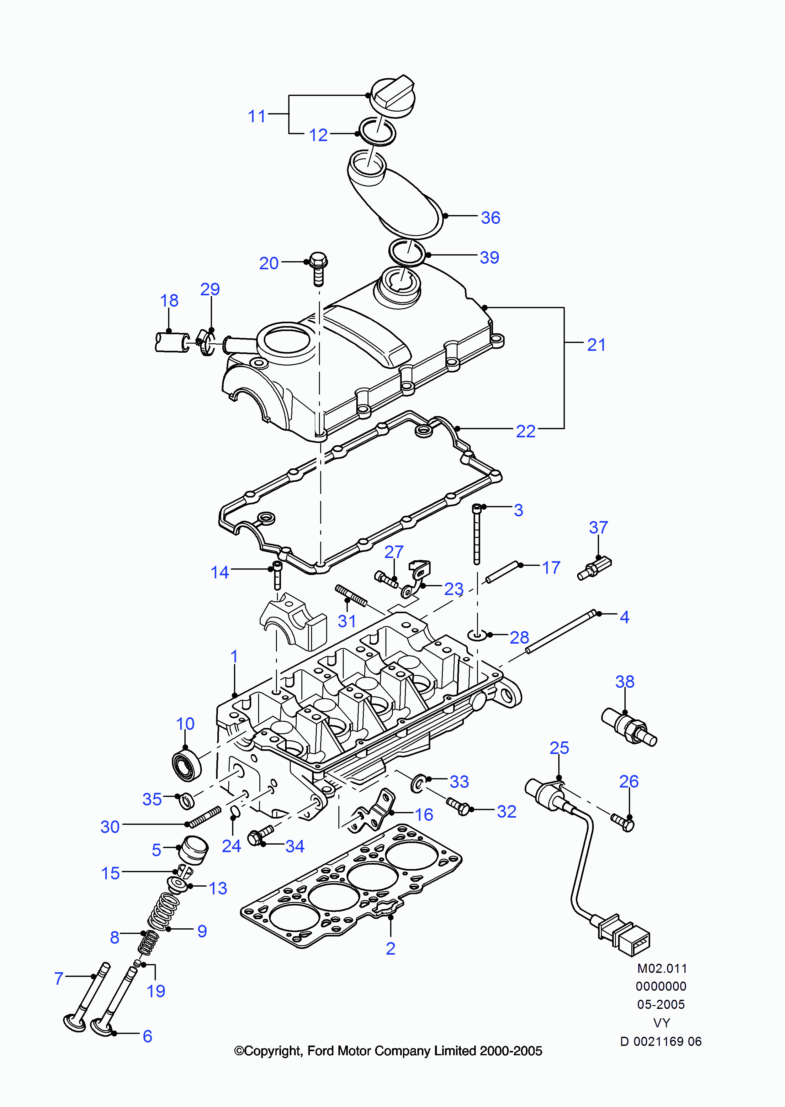 VW 1100655 - Гарнитура, цилиндрова глава vvparts.bg