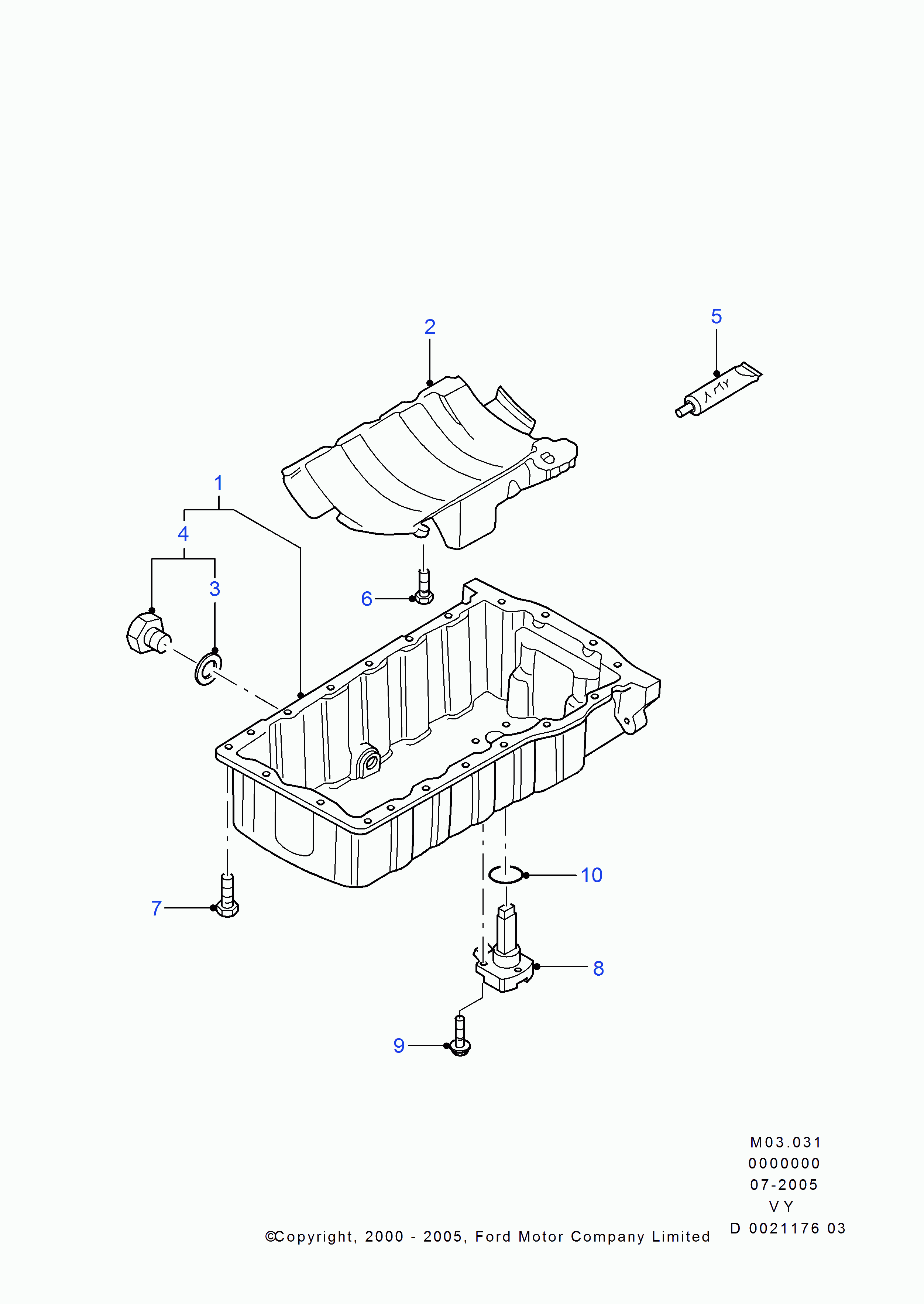 FORD 1100590 - Уплътнителен пръстен, пробка за източване на маслото vvparts.bg