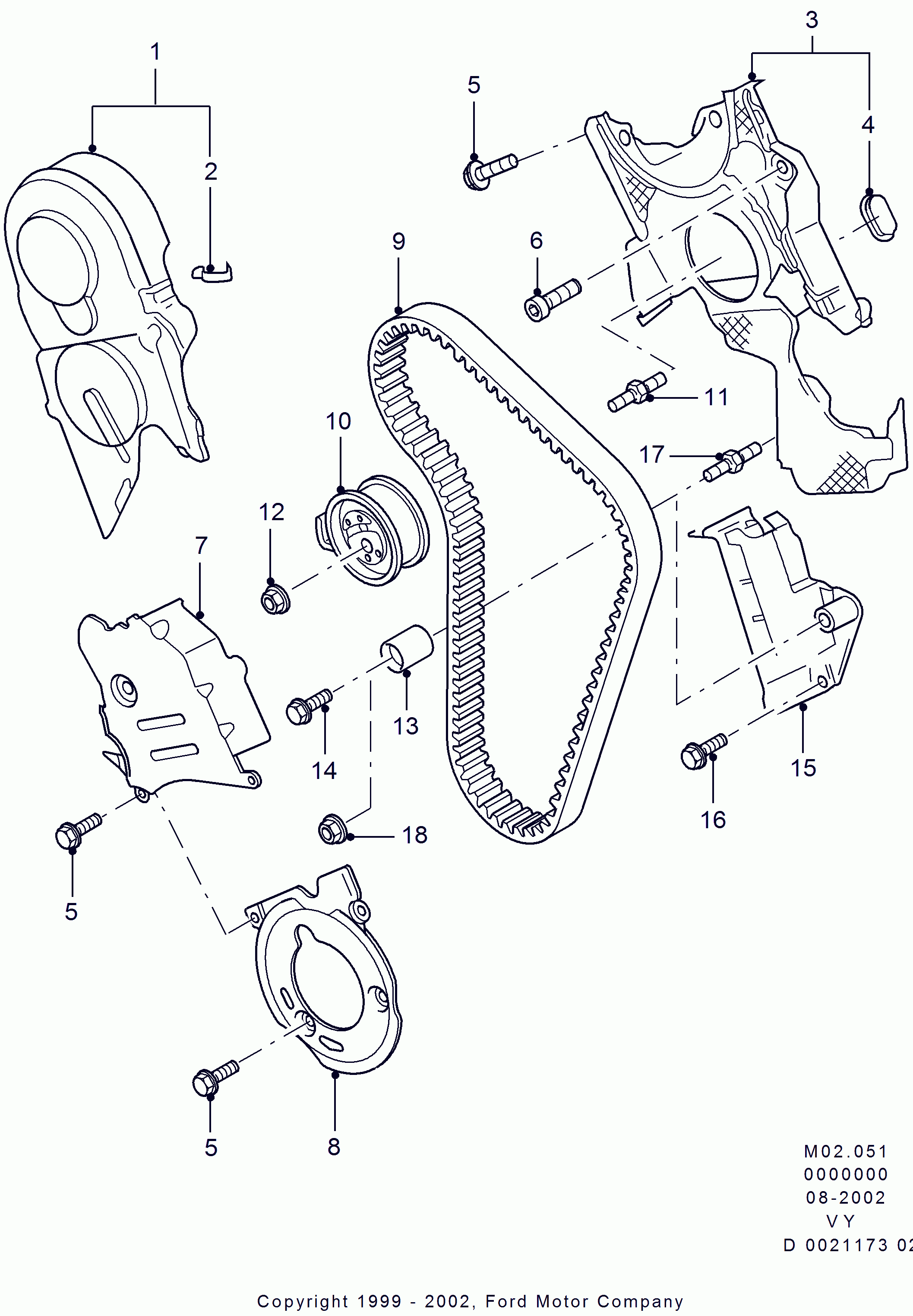 FORD 1124944 - Водна помпа+ к-кт ангренажен ремък vvparts.bg