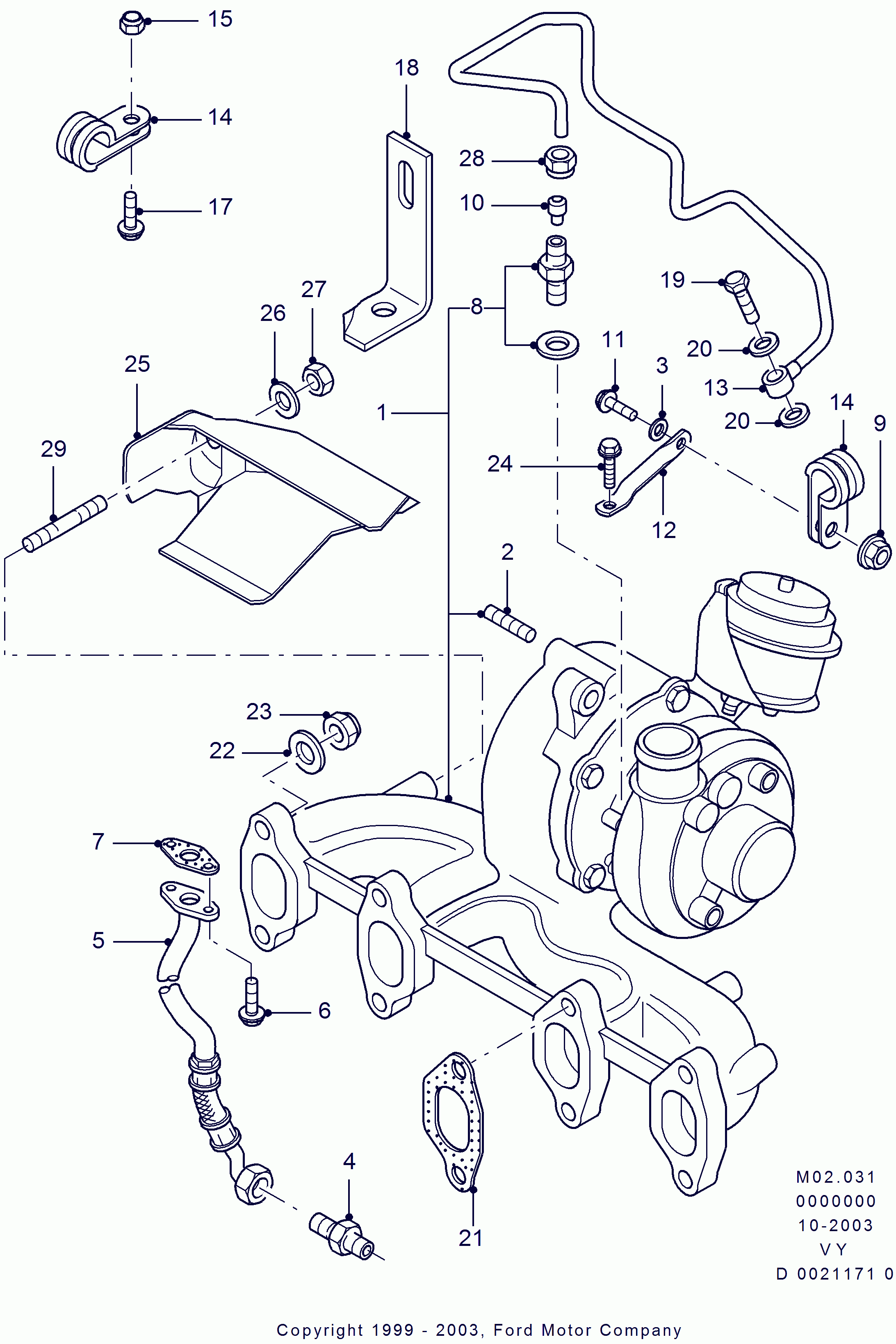 FORD 1556571 - Турбина, принудително пълнене с въздух vvparts.bg