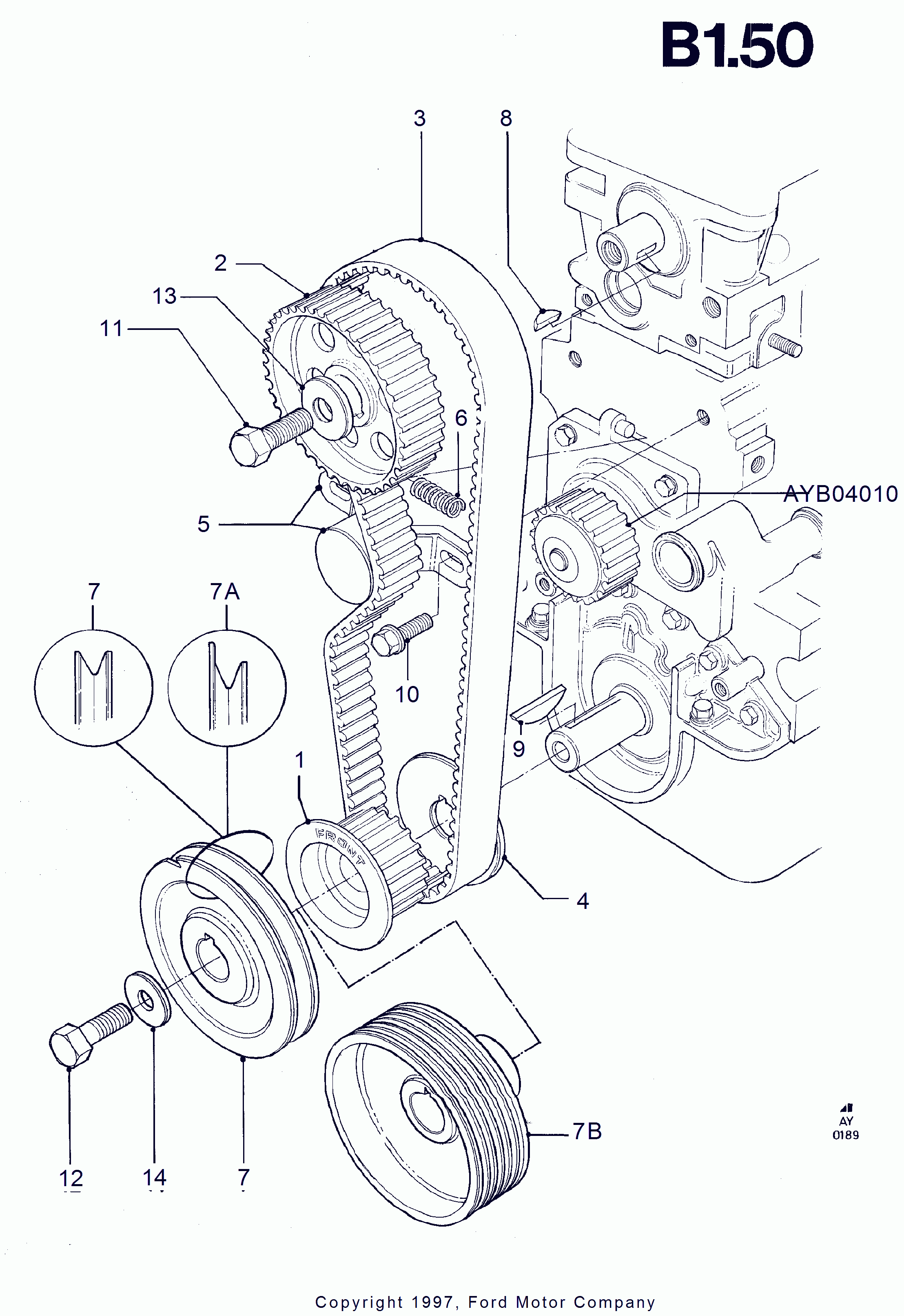 Mitsubishi 6711044 - Ангренажен ремък vvparts.bg