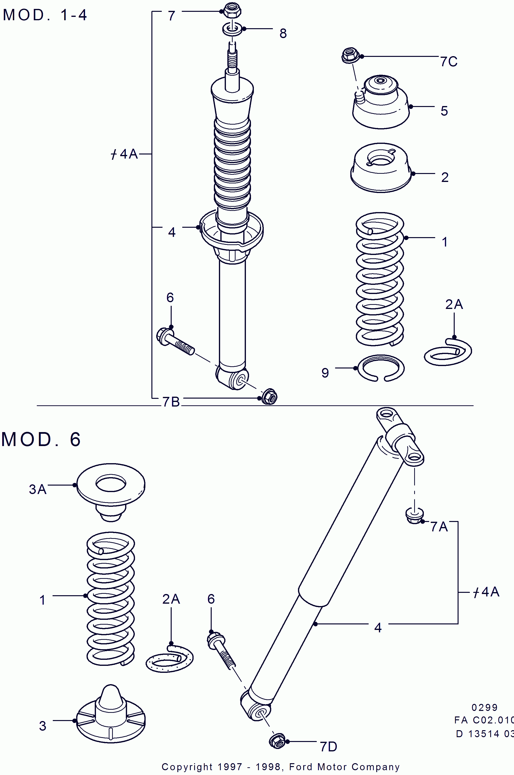 FORD 1106738 - Амортисьор vvparts.bg