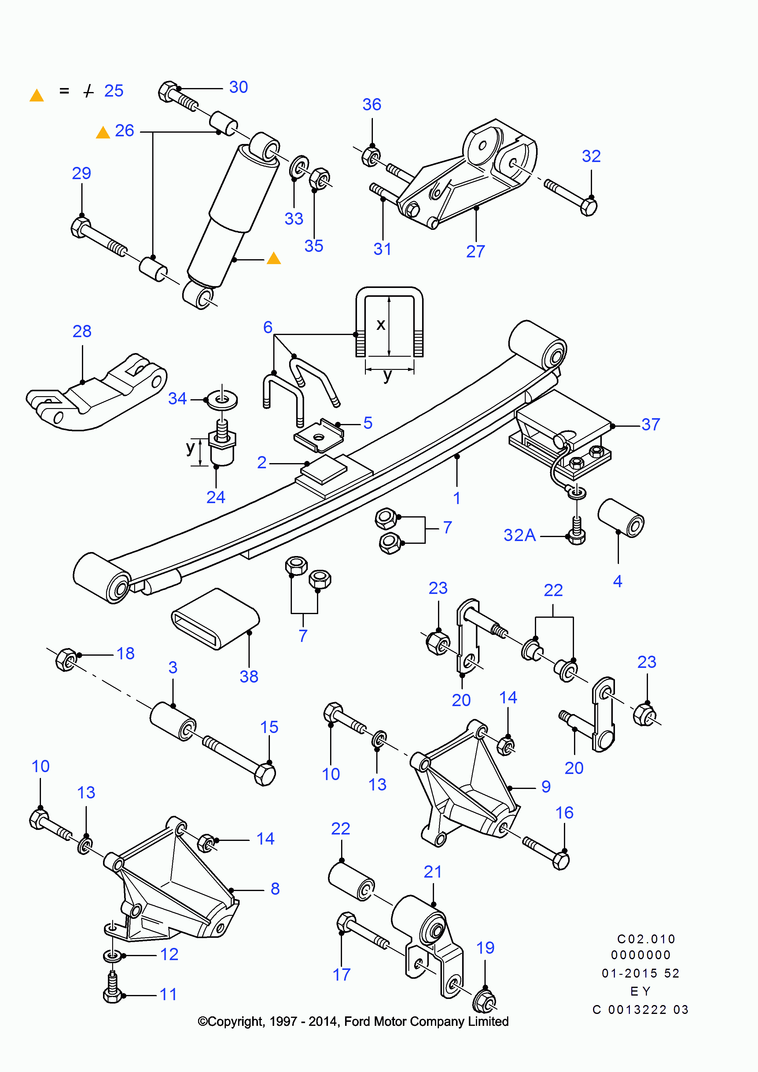 FORD 6202076 - Bolt - Pivot vvparts.bg