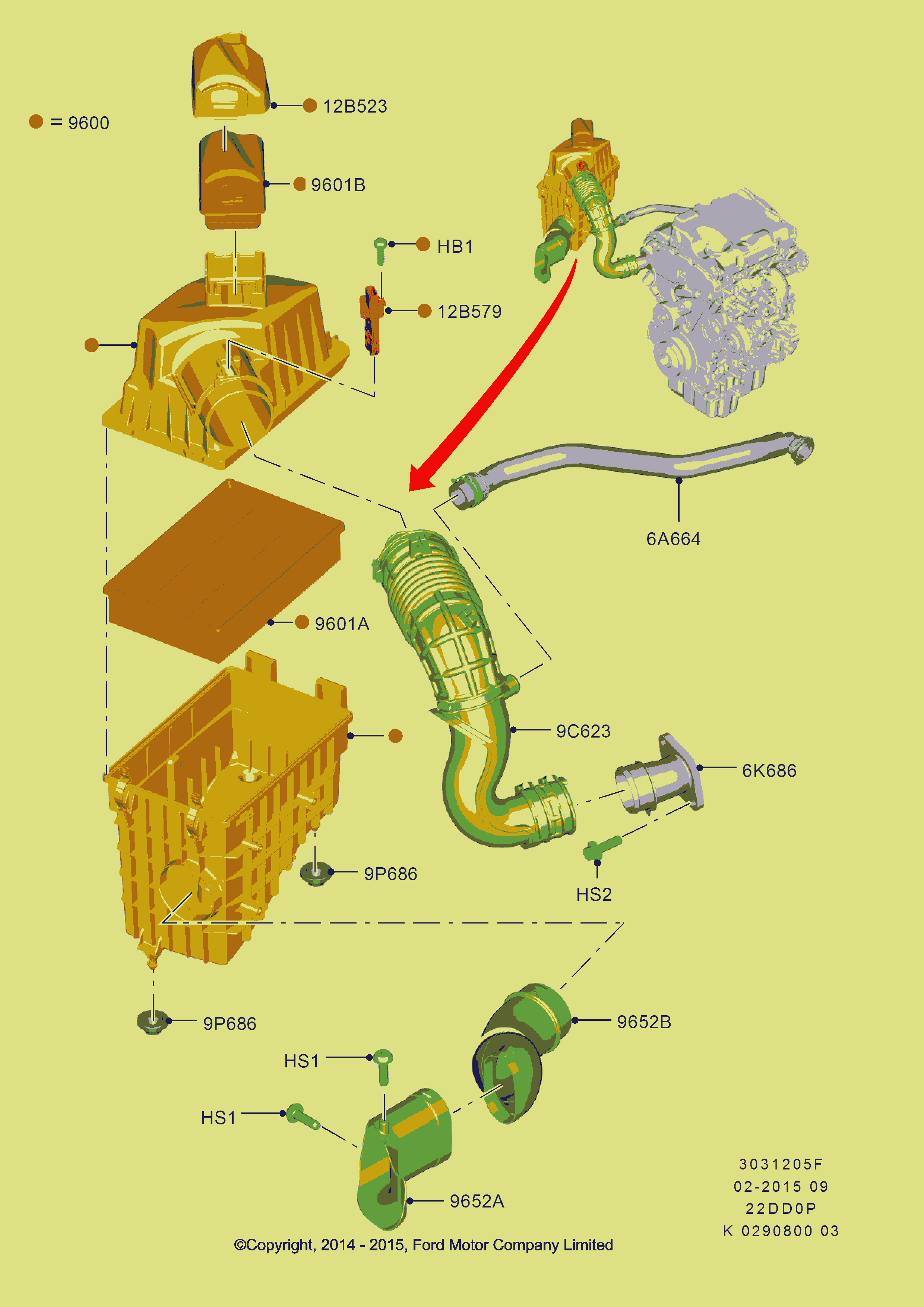 FORD 1 741 635 - Въздушен филтър vvparts.bg