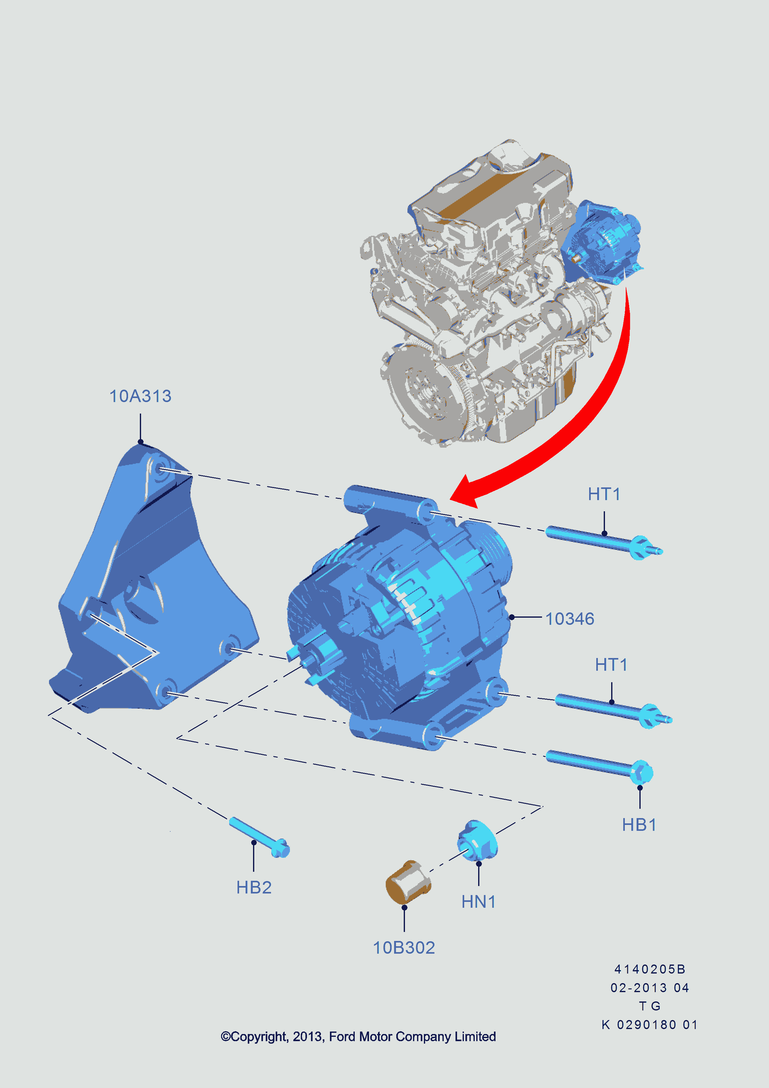 FORD 1800123 - Генератор vvparts.bg