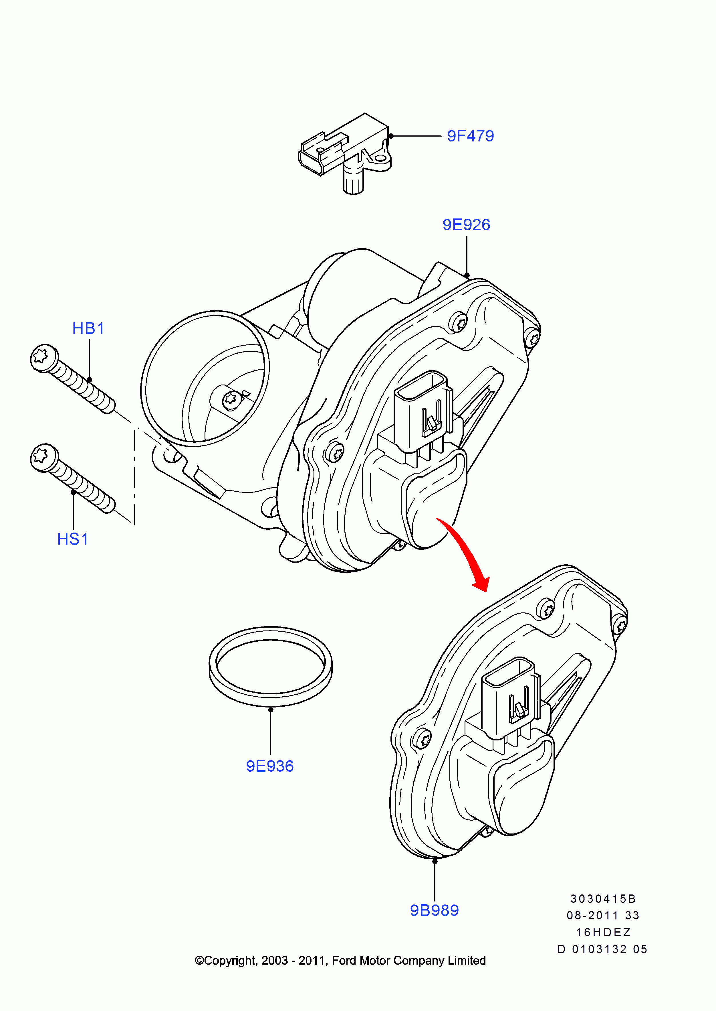 FORD 1 923 995 - Датчик, налягане при принудително пълнене vvparts.bg