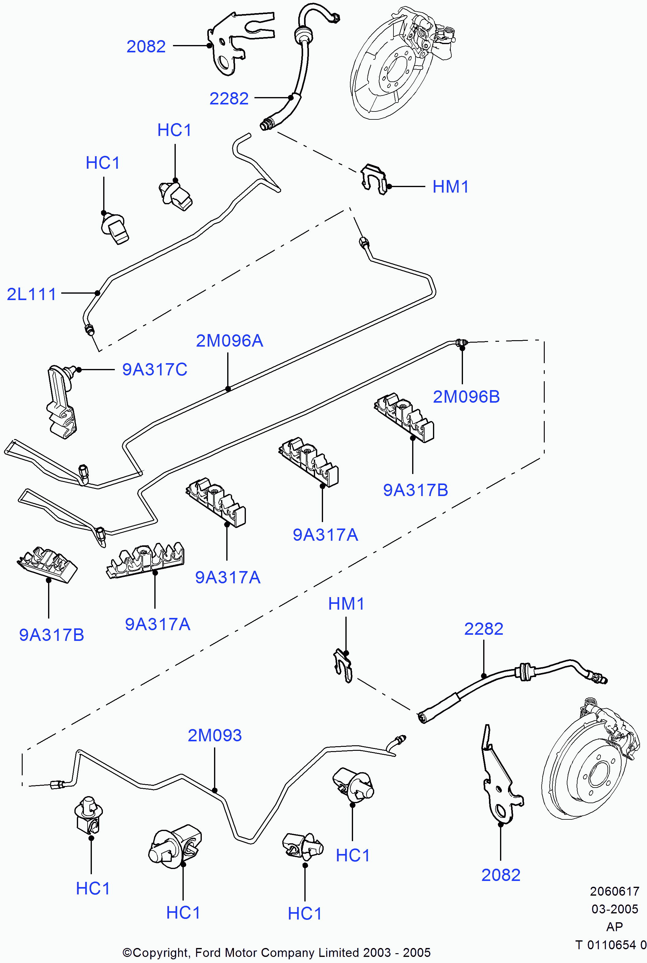 FORD 1405494 - Спирачен маркуч vvparts.bg