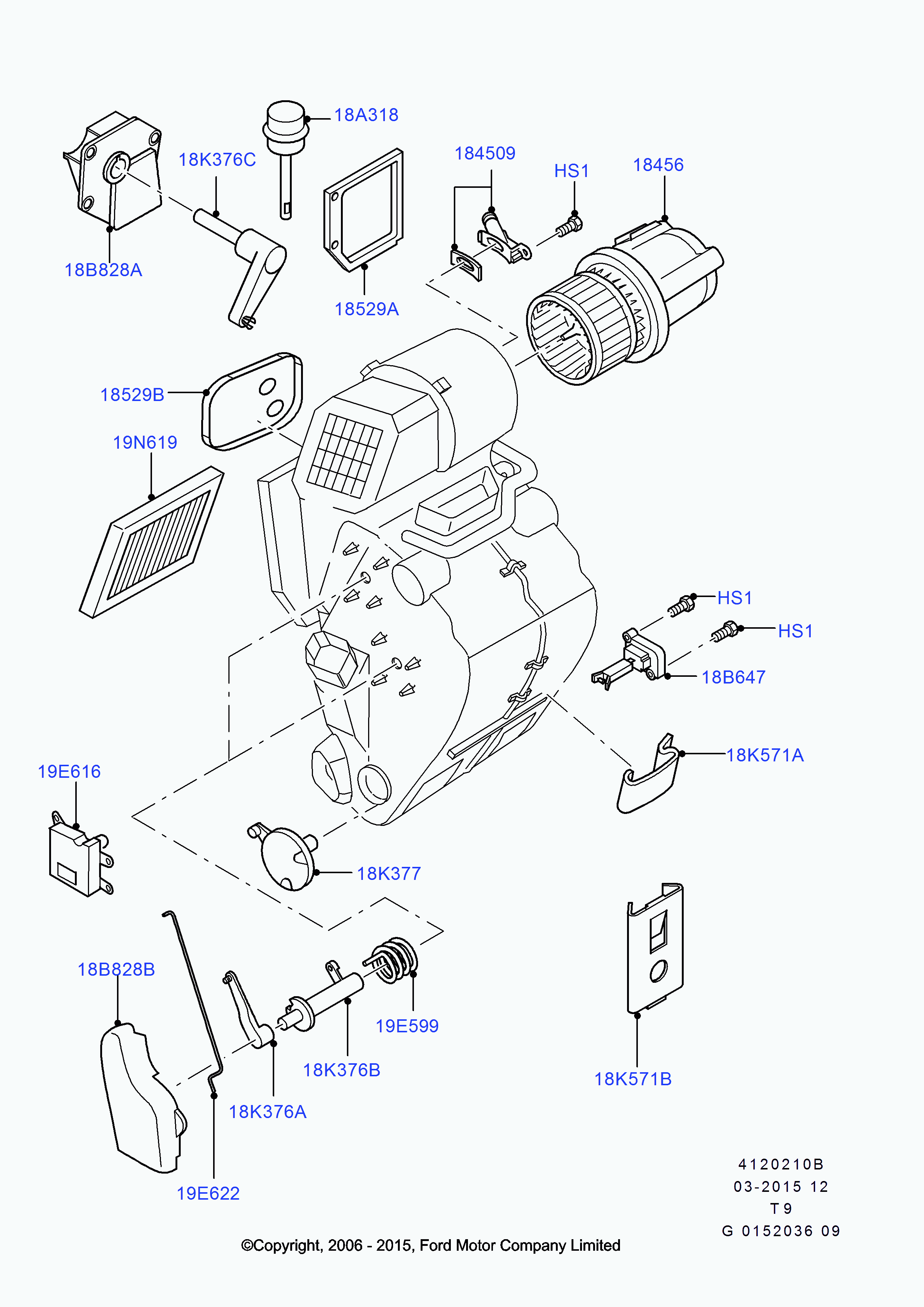 FORD 4525162 - Съпротивление, вентилатор за вътрешно пространство vvparts.bg