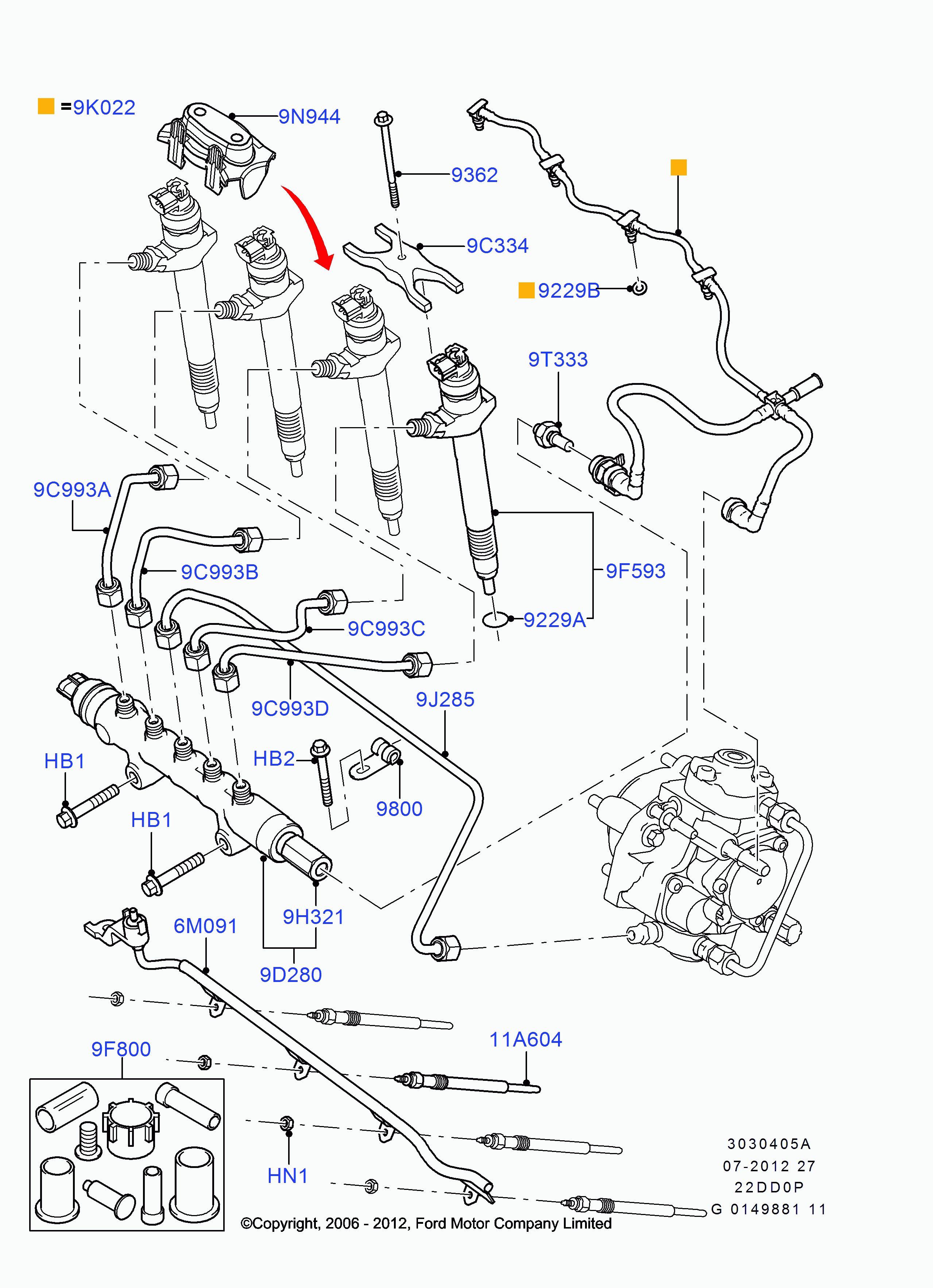 FORD 1795871 - Гориевн маркуч vvparts.bg