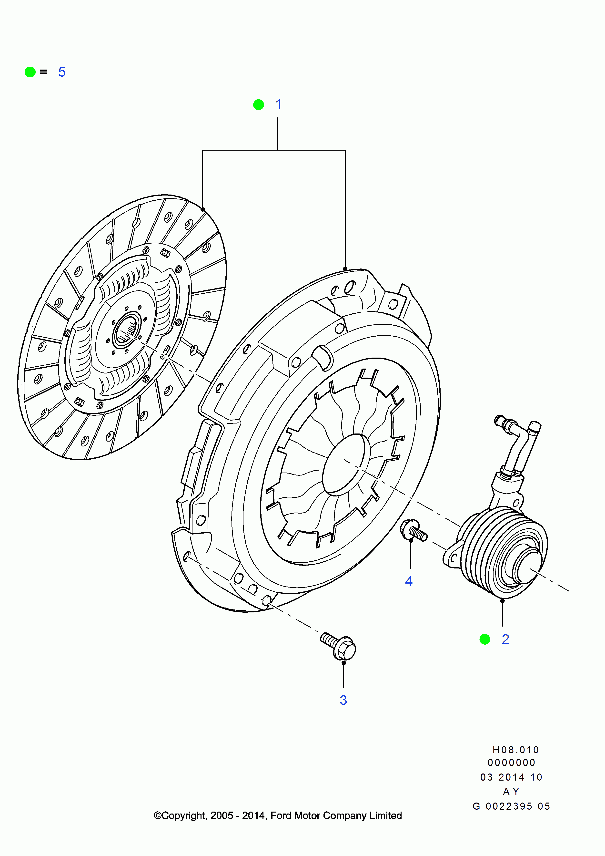 FORD 1359514 - Комплект съединител vvparts.bg