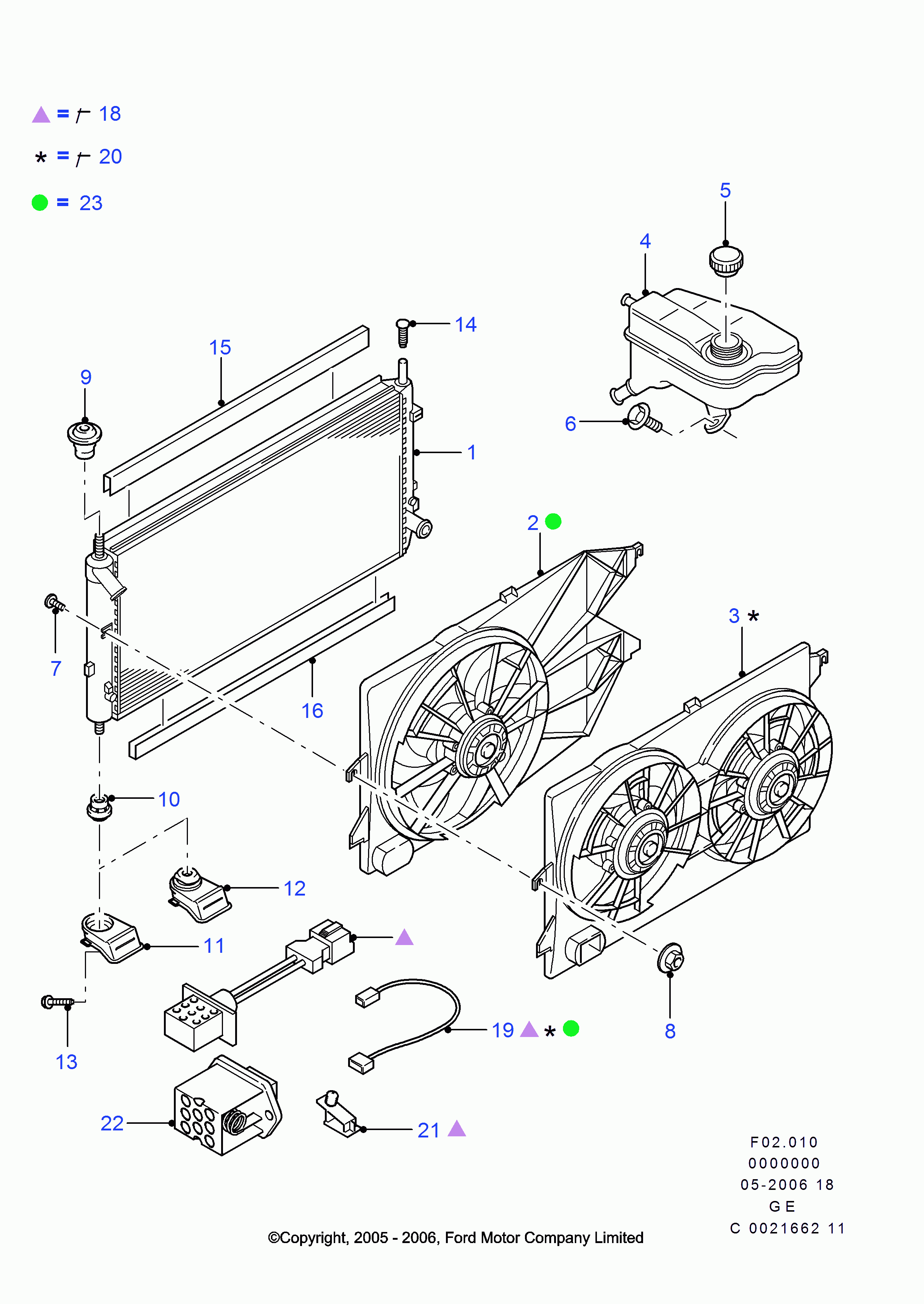 FORD 1671775 - Радиатор, охлаждане на двигателя vvparts.bg