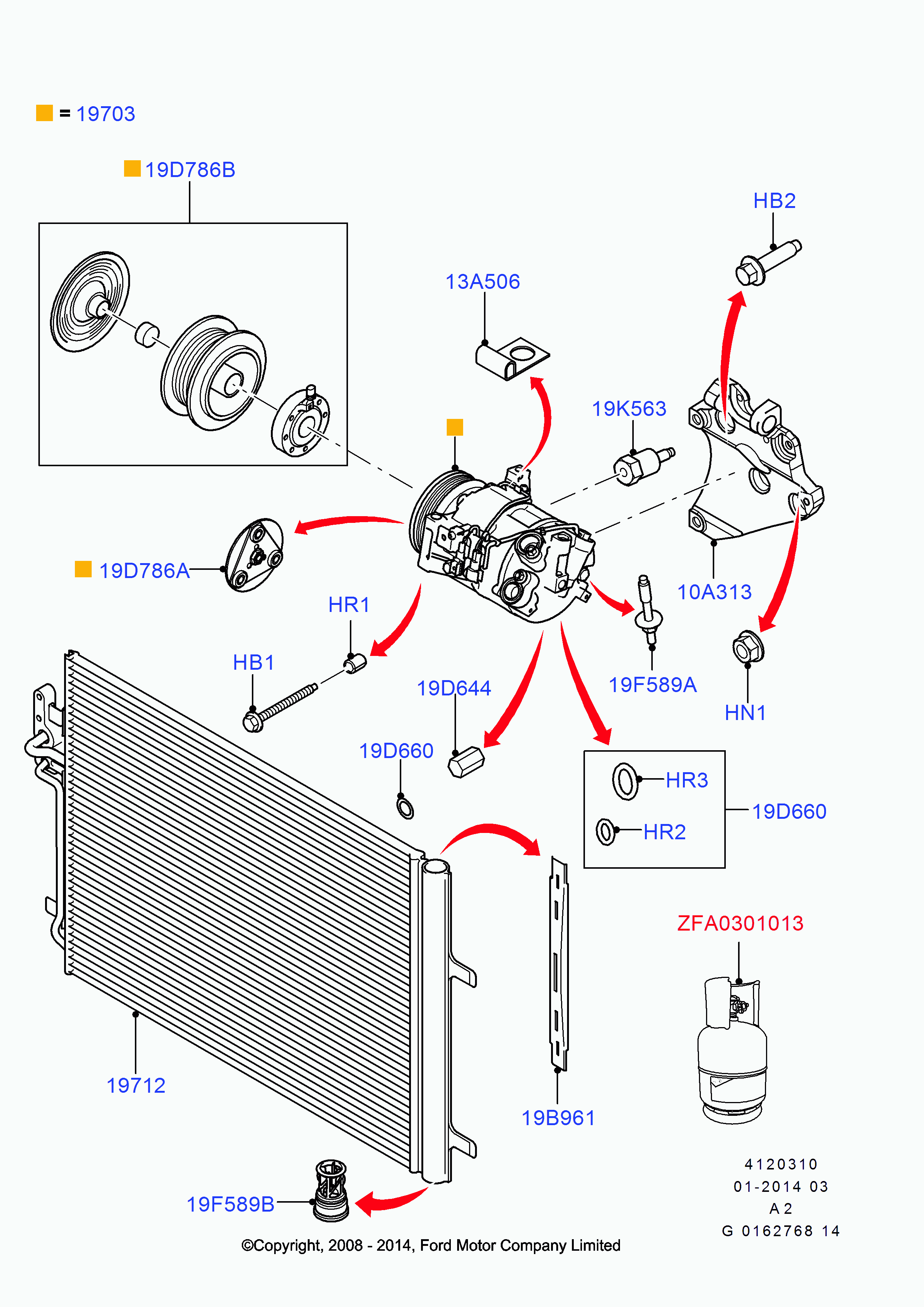 FORD 1745033 - Компресор, климатизация vvparts.bg