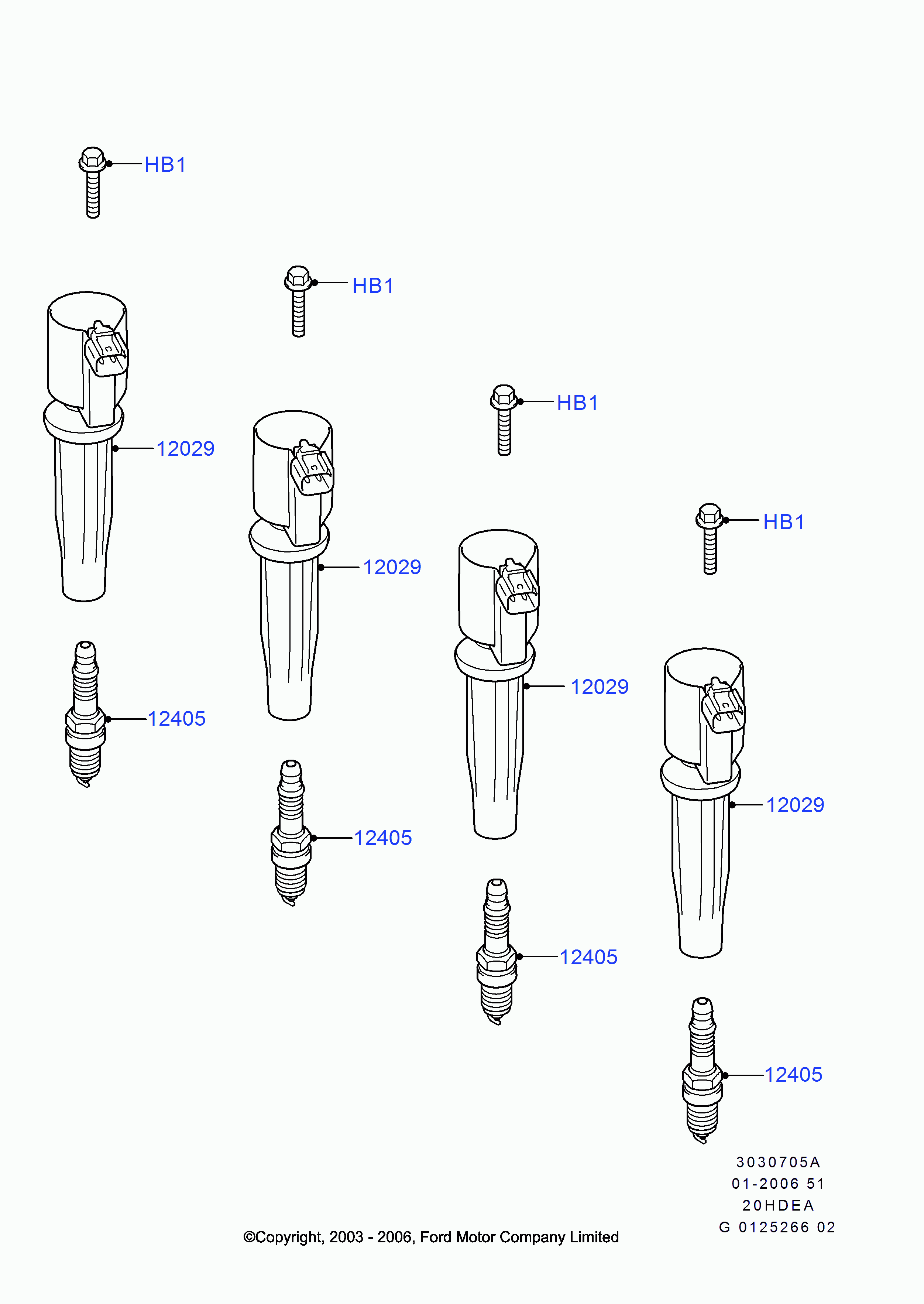 FORD 1369704 - Запалителна свещ vvparts.bg