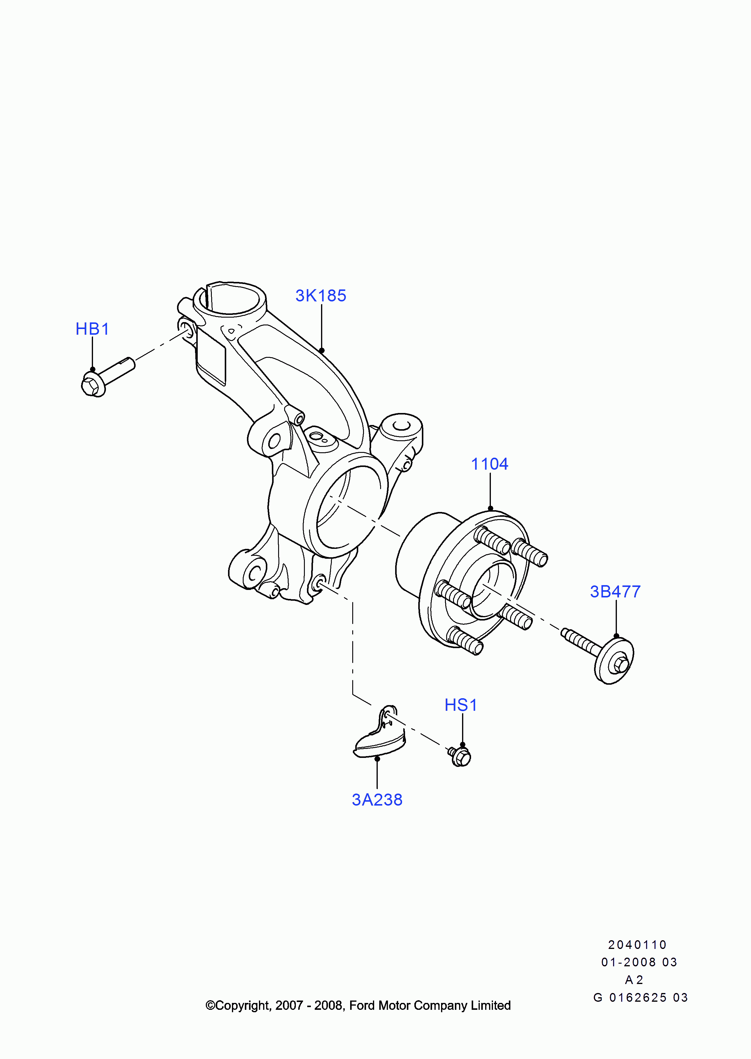 FORD 1377206 - Винт на оста, полуоска vvparts.bg