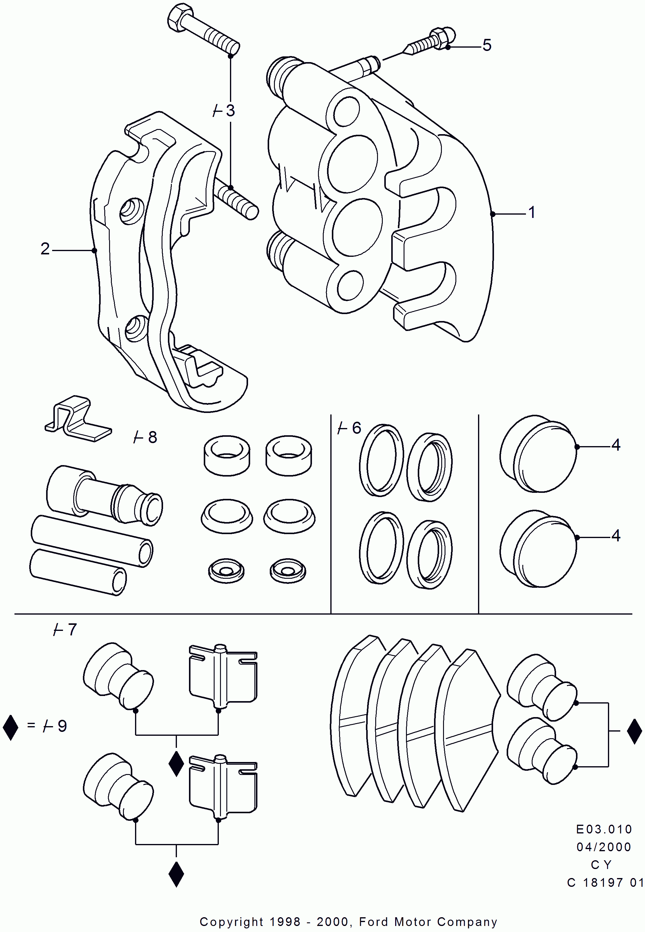 FORD 1 478 443 - Спирачен апарат vvparts.bg