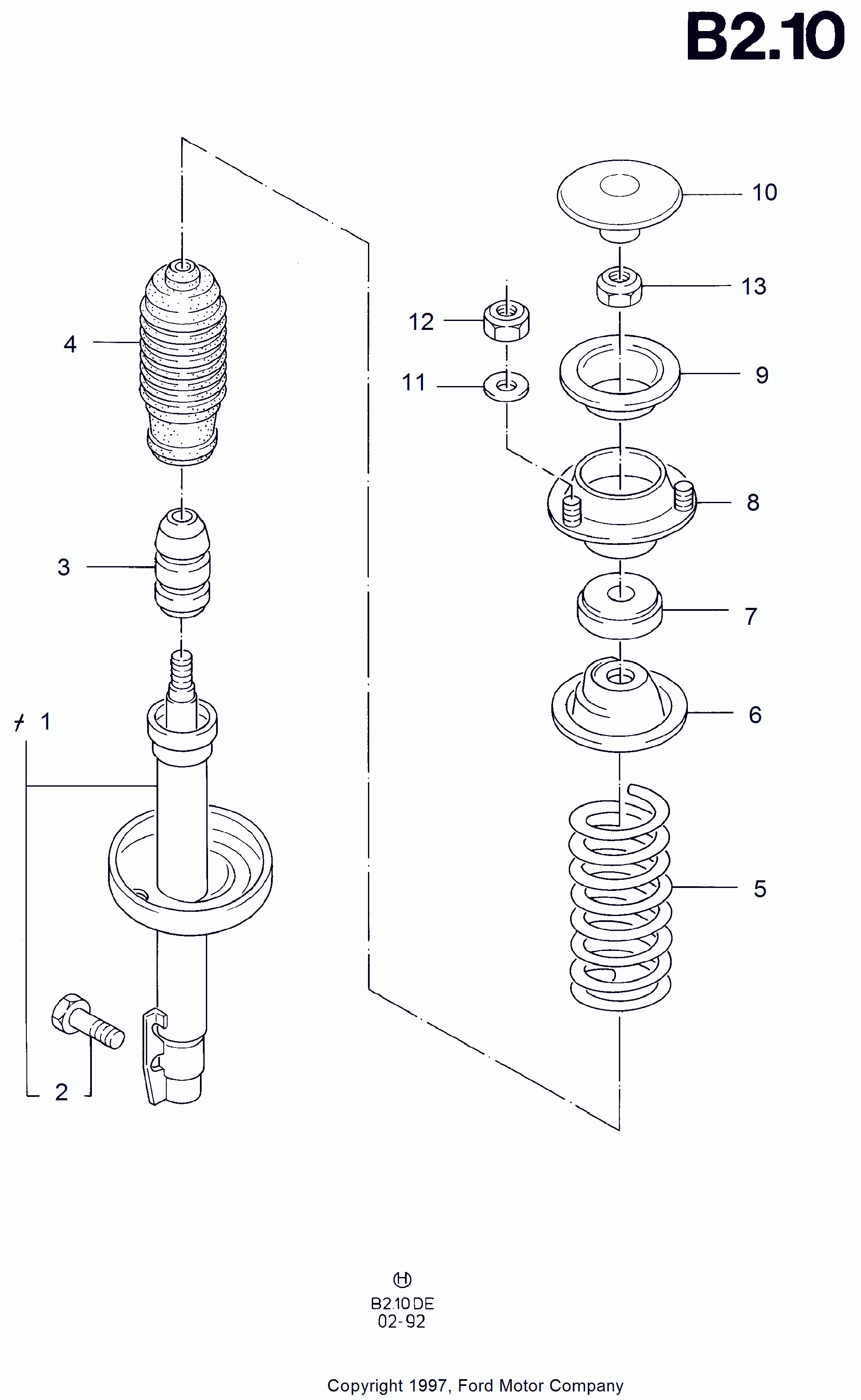 FORD 6187101 - Прахозащитен комплект, амортисьор vvparts.bg