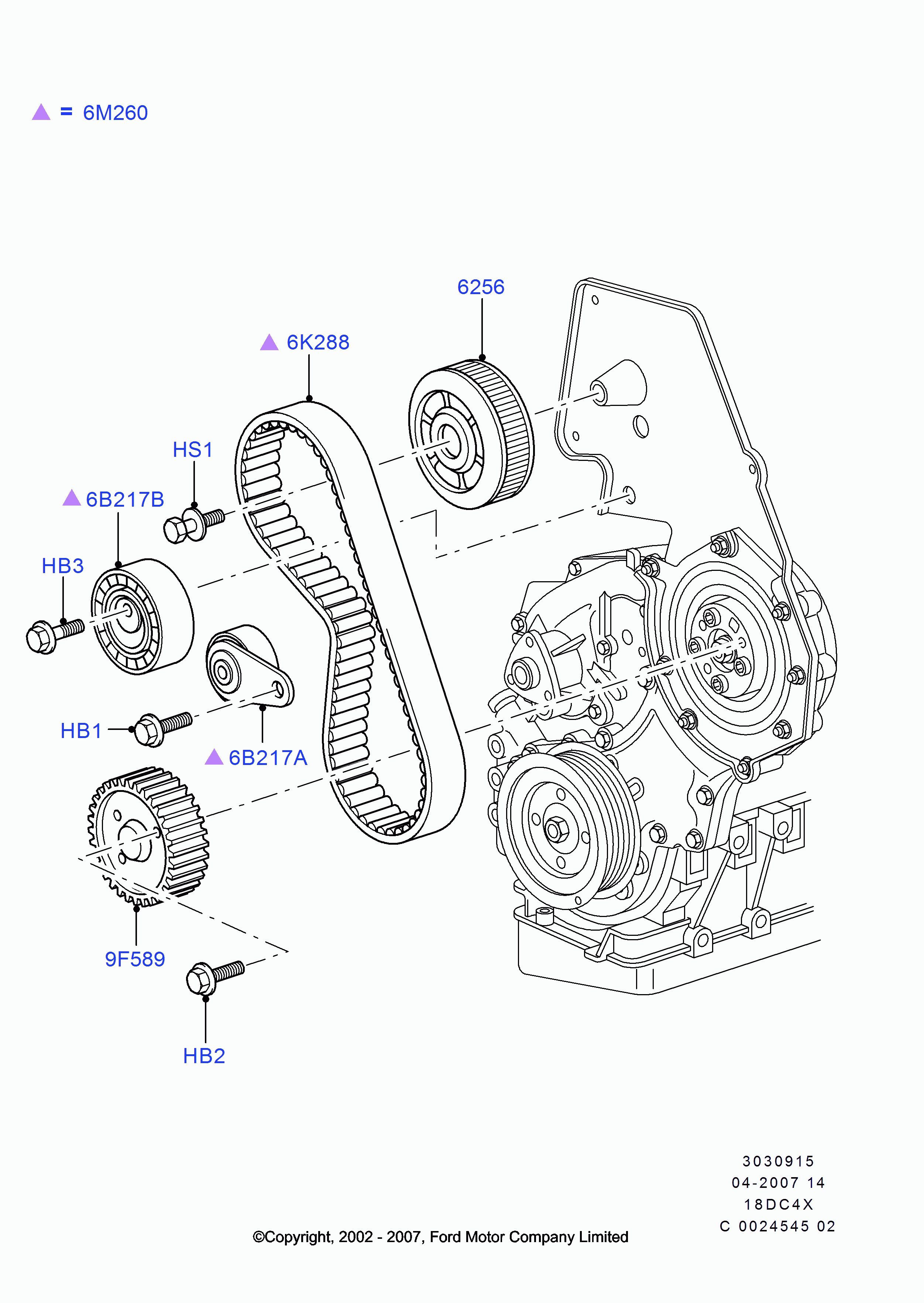 FORD 1479084 - Обтяжна ролка, ангренаж vvparts.bg