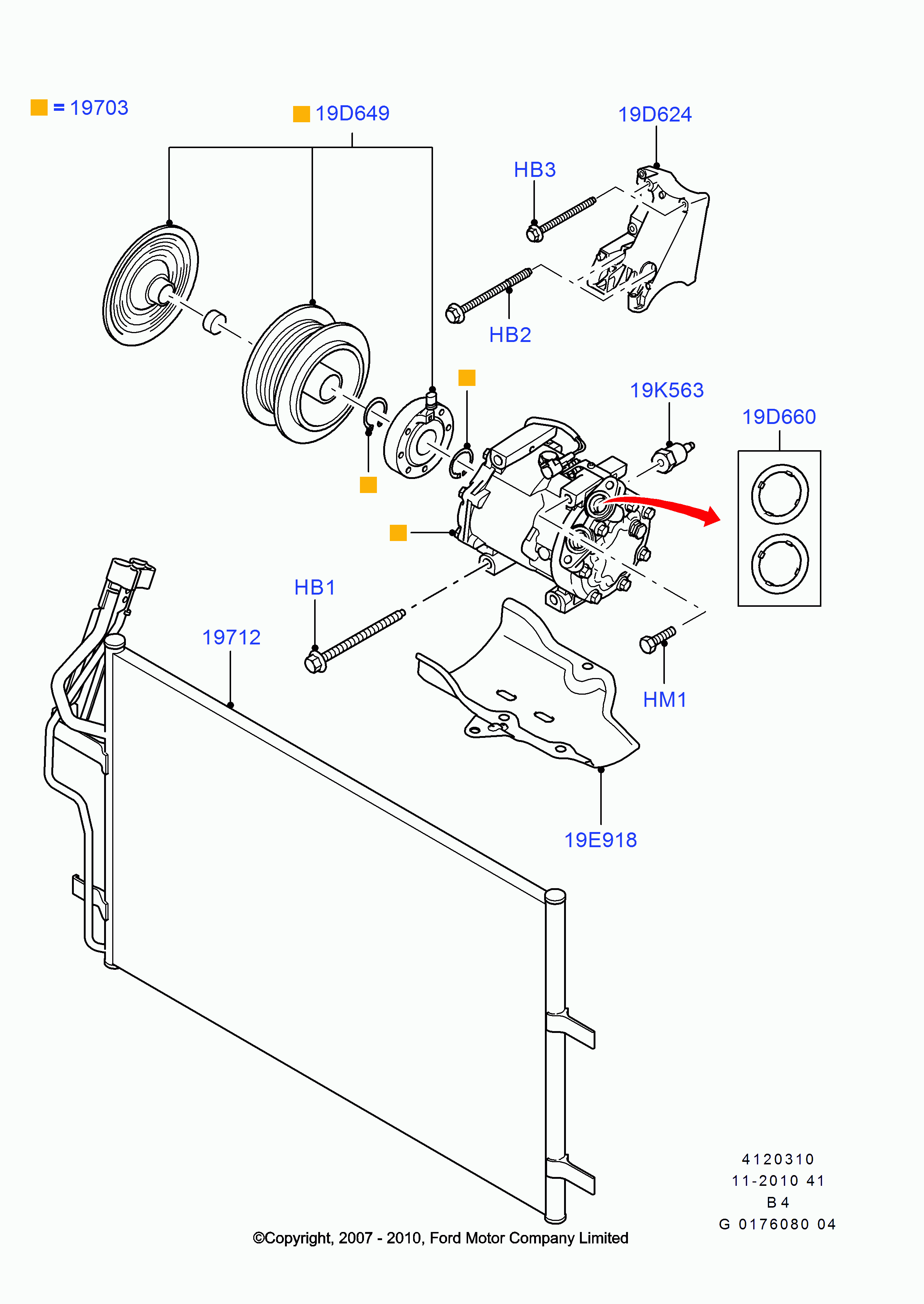 FORD 1 678 412 - Компресор, климатизация vvparts.bg