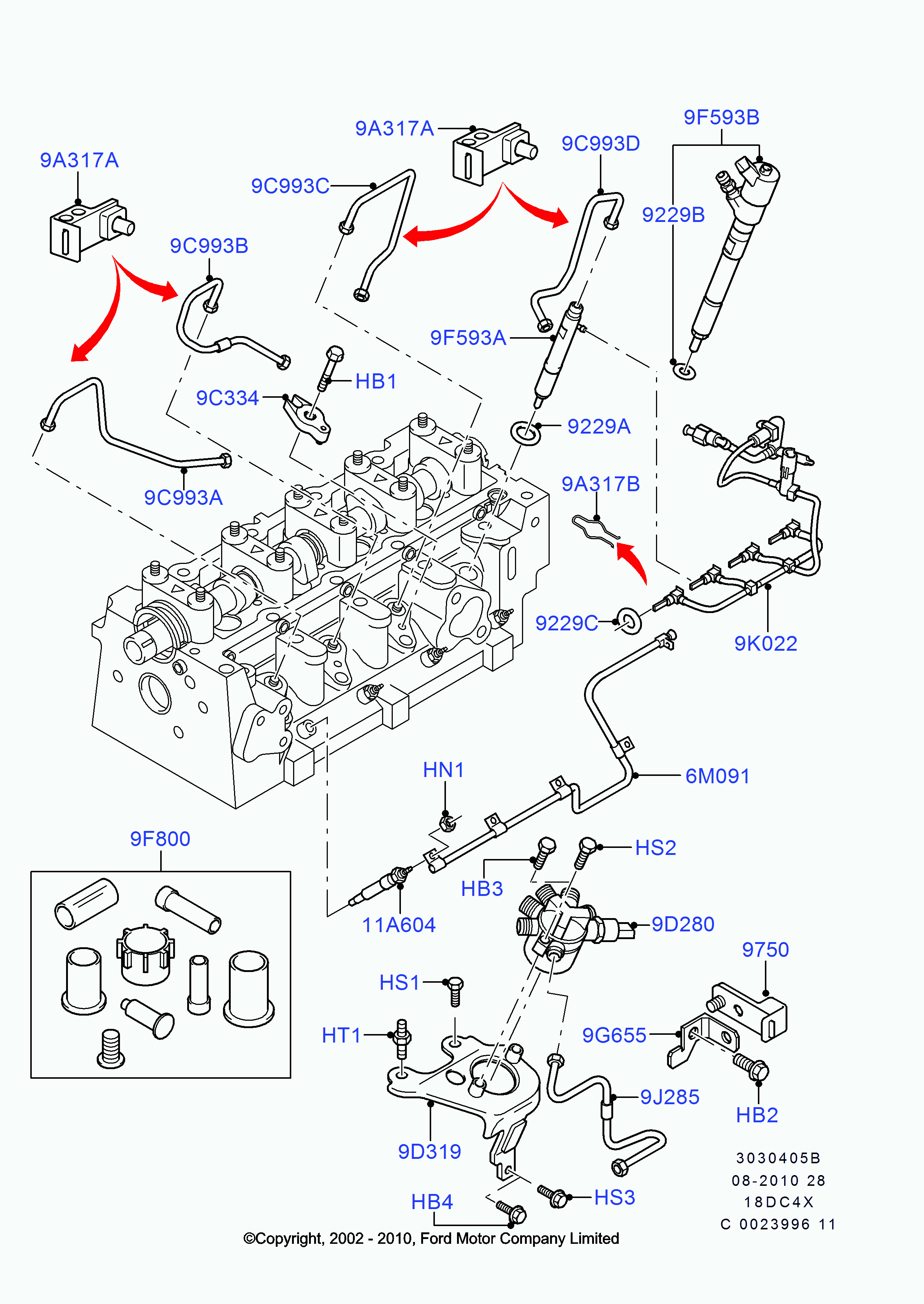 FORD 1364301 - Топлинен дфлектор, инжекционна система vvparts.bg