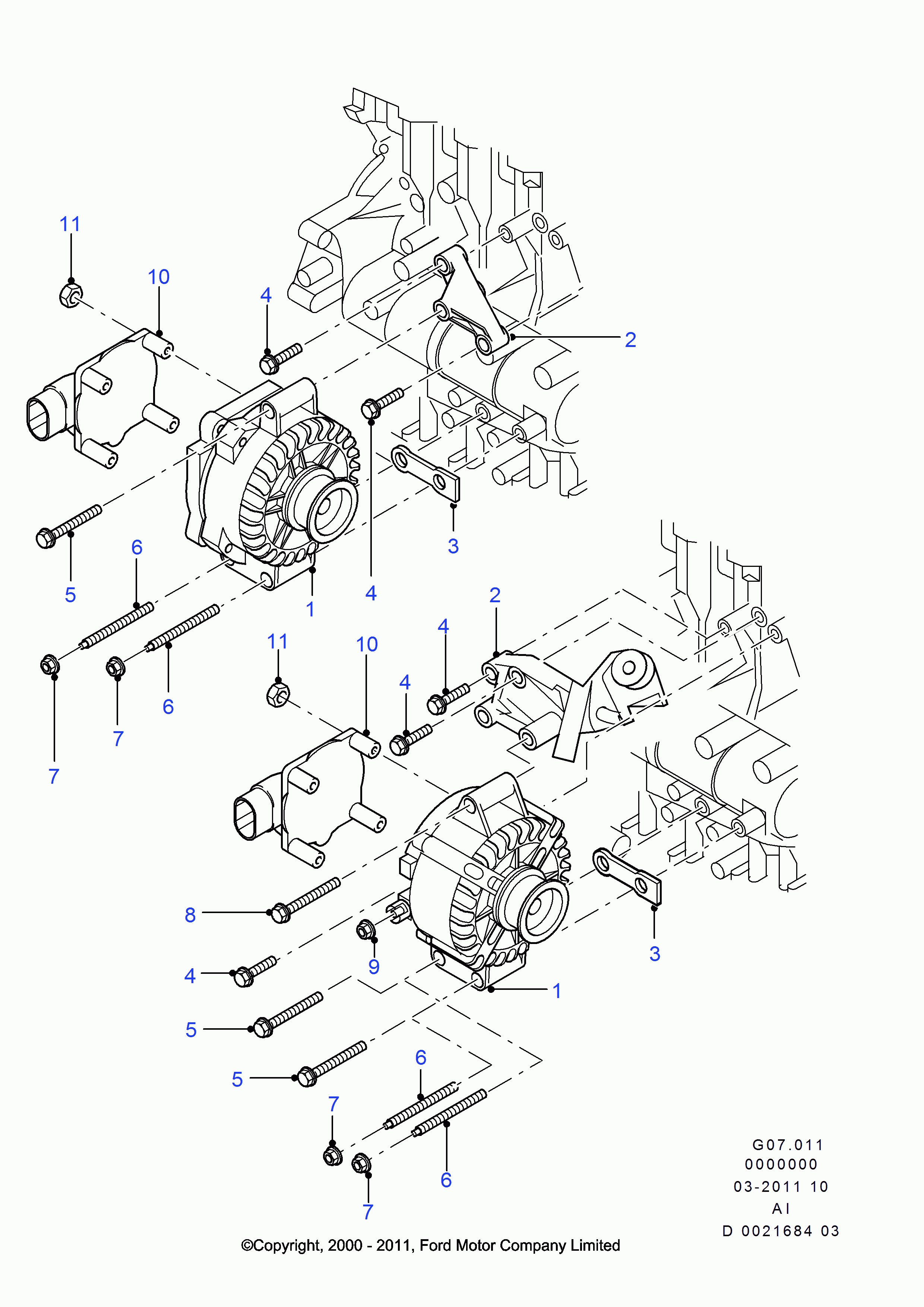 FORD USA 4371030 - Генератор vvparts.bg