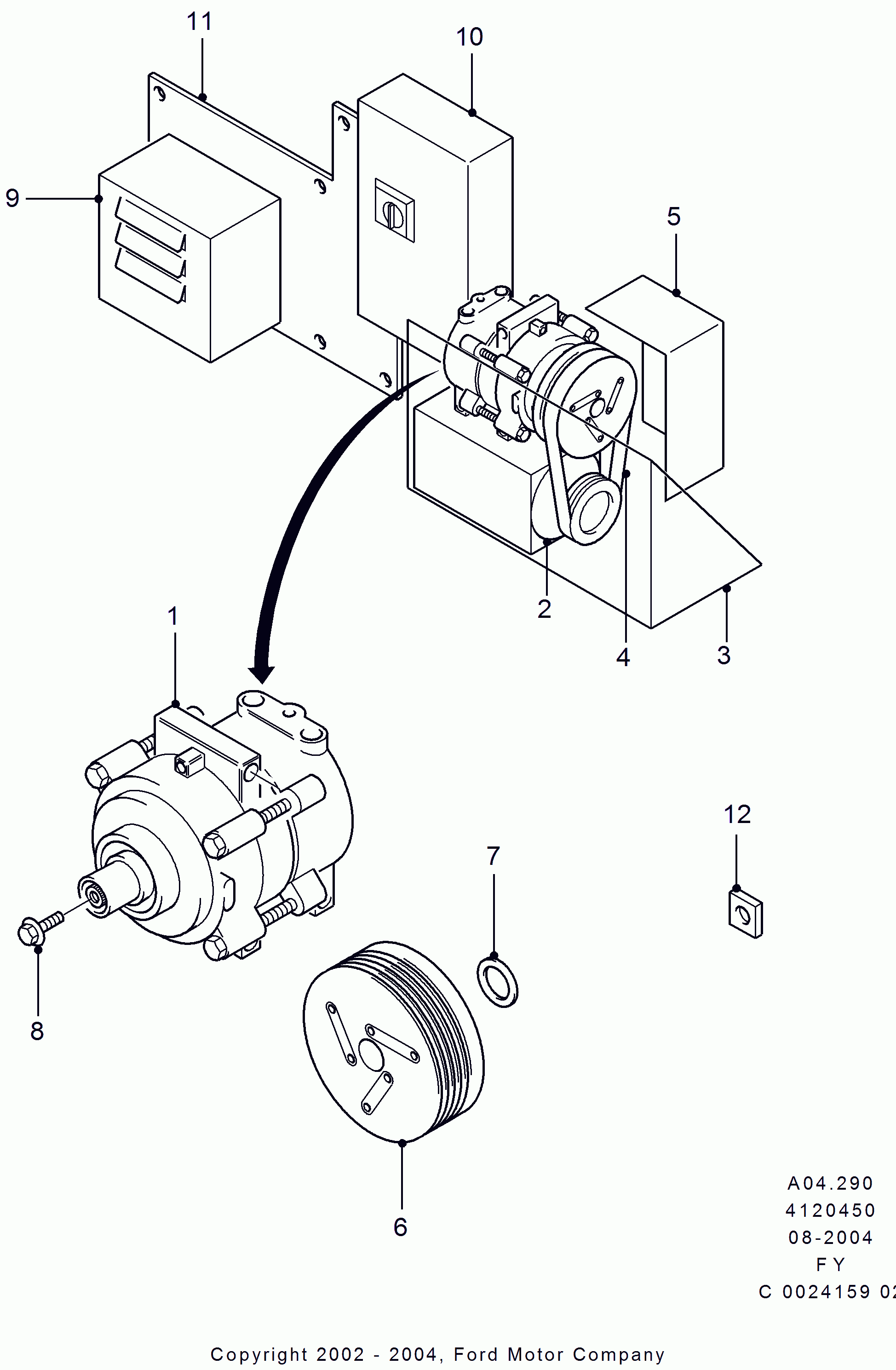 FORD 5 003 996 - Компресор, климатизация vvparts.bg