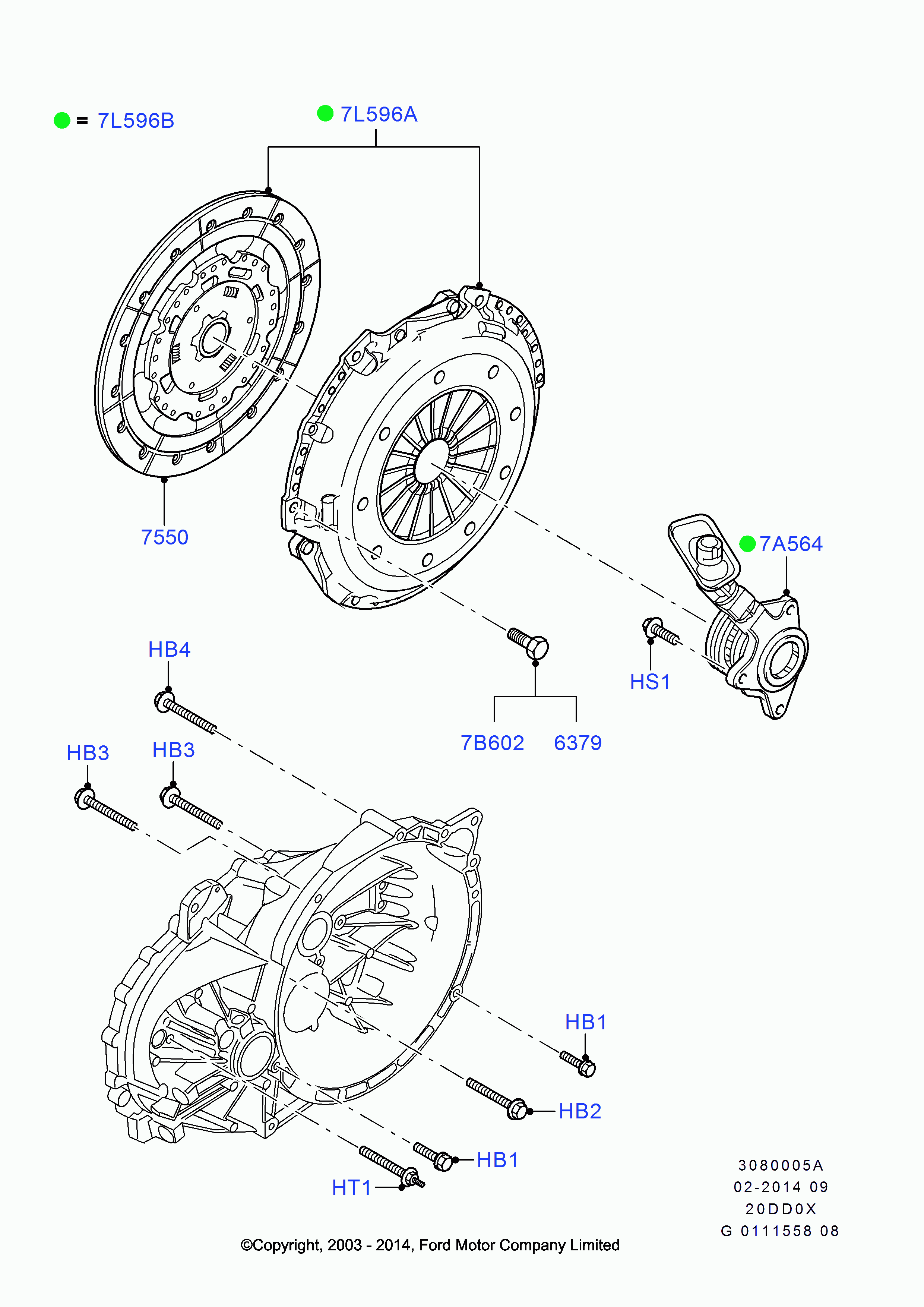 FORD USA 1 786 833 - Комплект съединител vvparts.bg