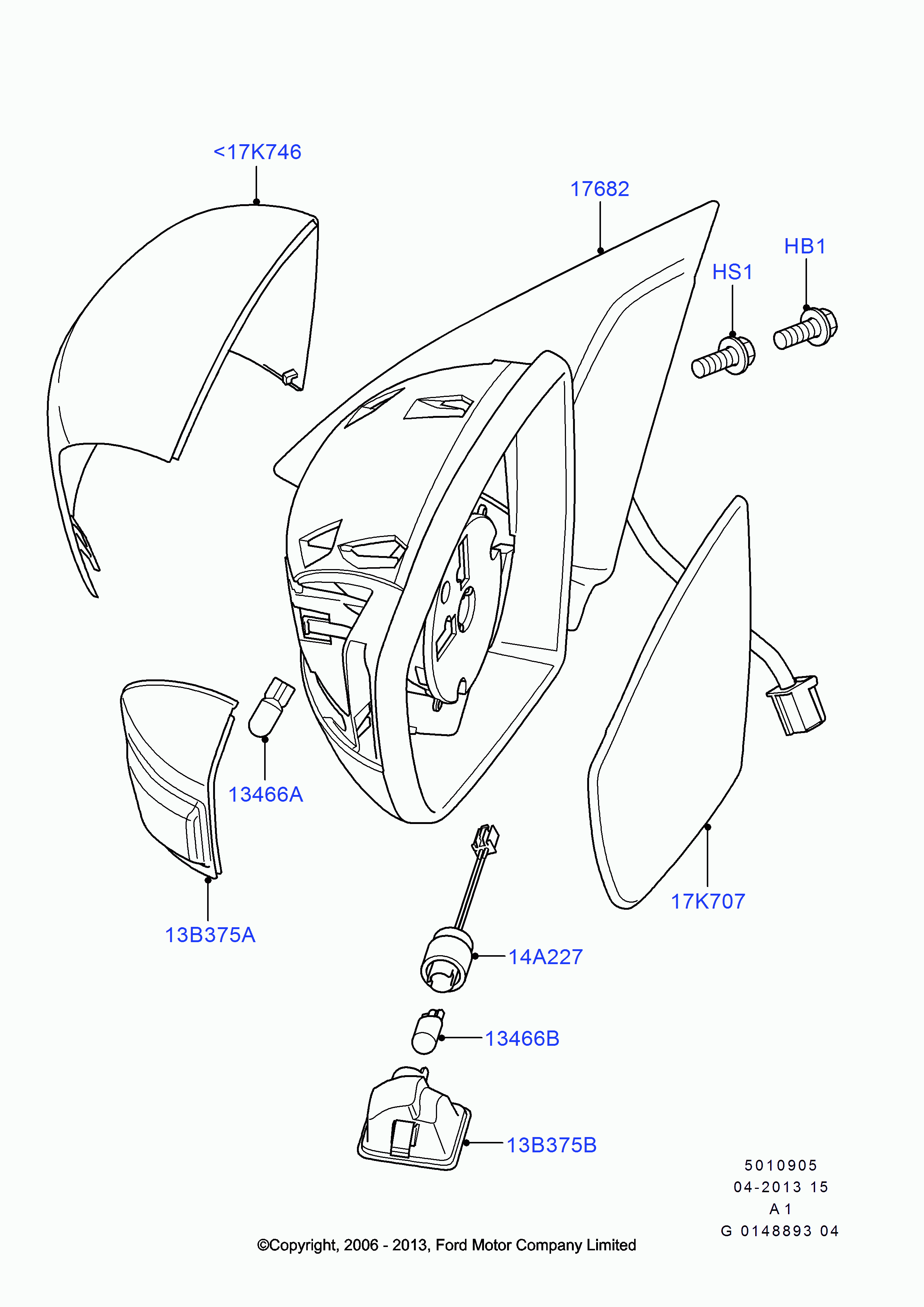 FORD 1405067 - Външно огледало vvparts.bg