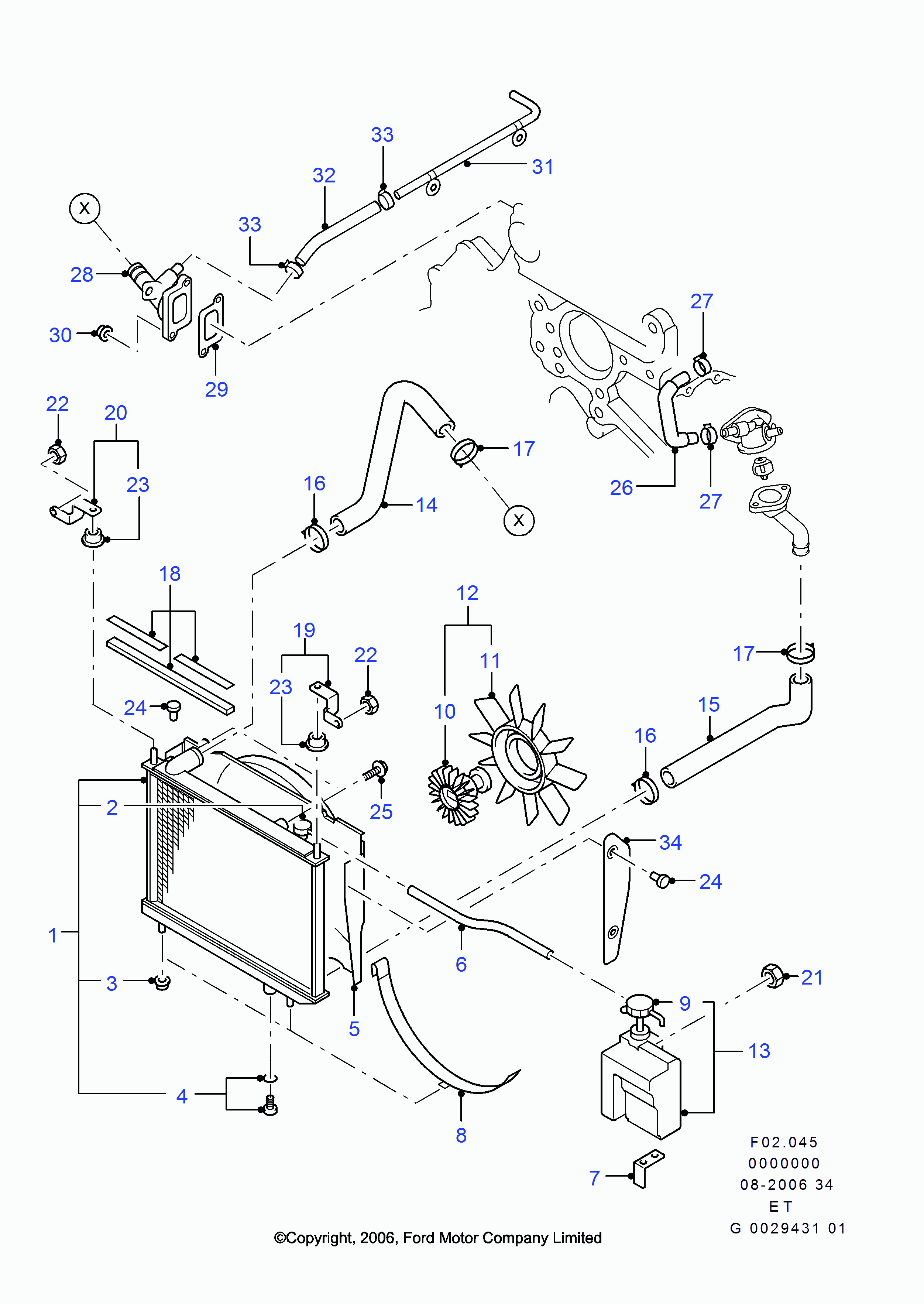 MAZDA 5031511 - Радиатор, охлаждане на двигателя vvparts.bg