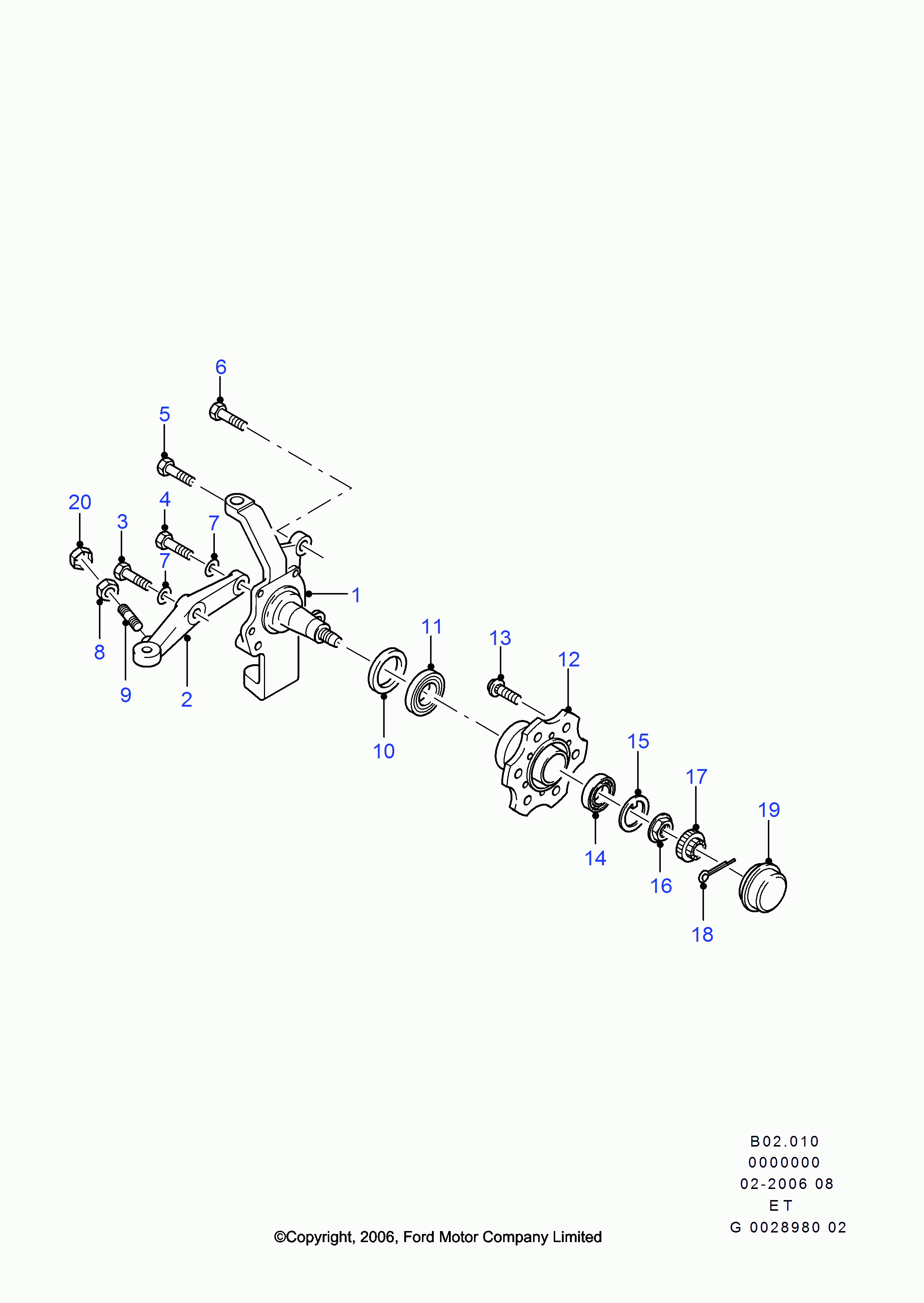 FORD 3666936 - Комплект колесен лагер vvparts.bg