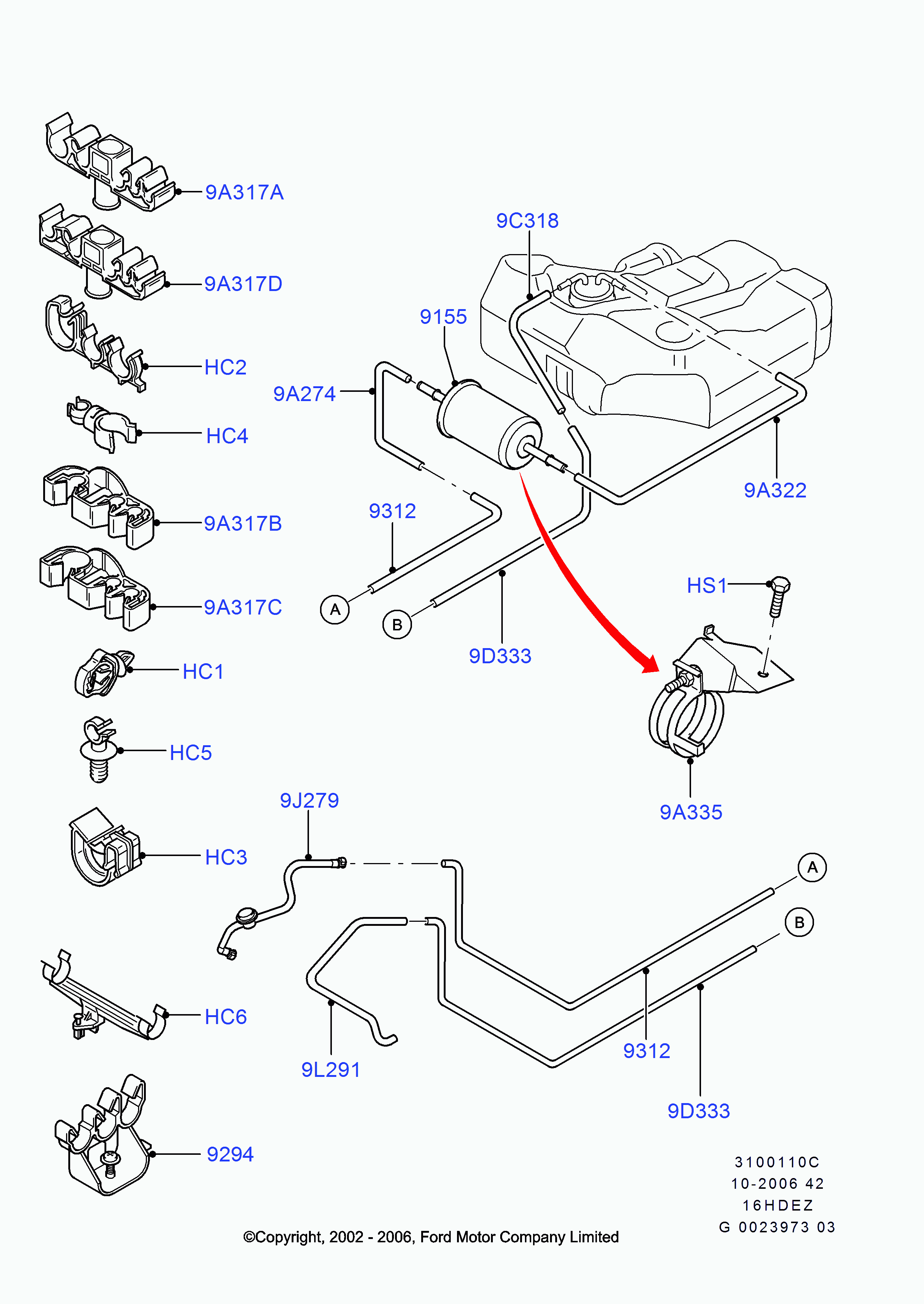 FORD USA 1465018 - Горивен филтър vvparts.bg