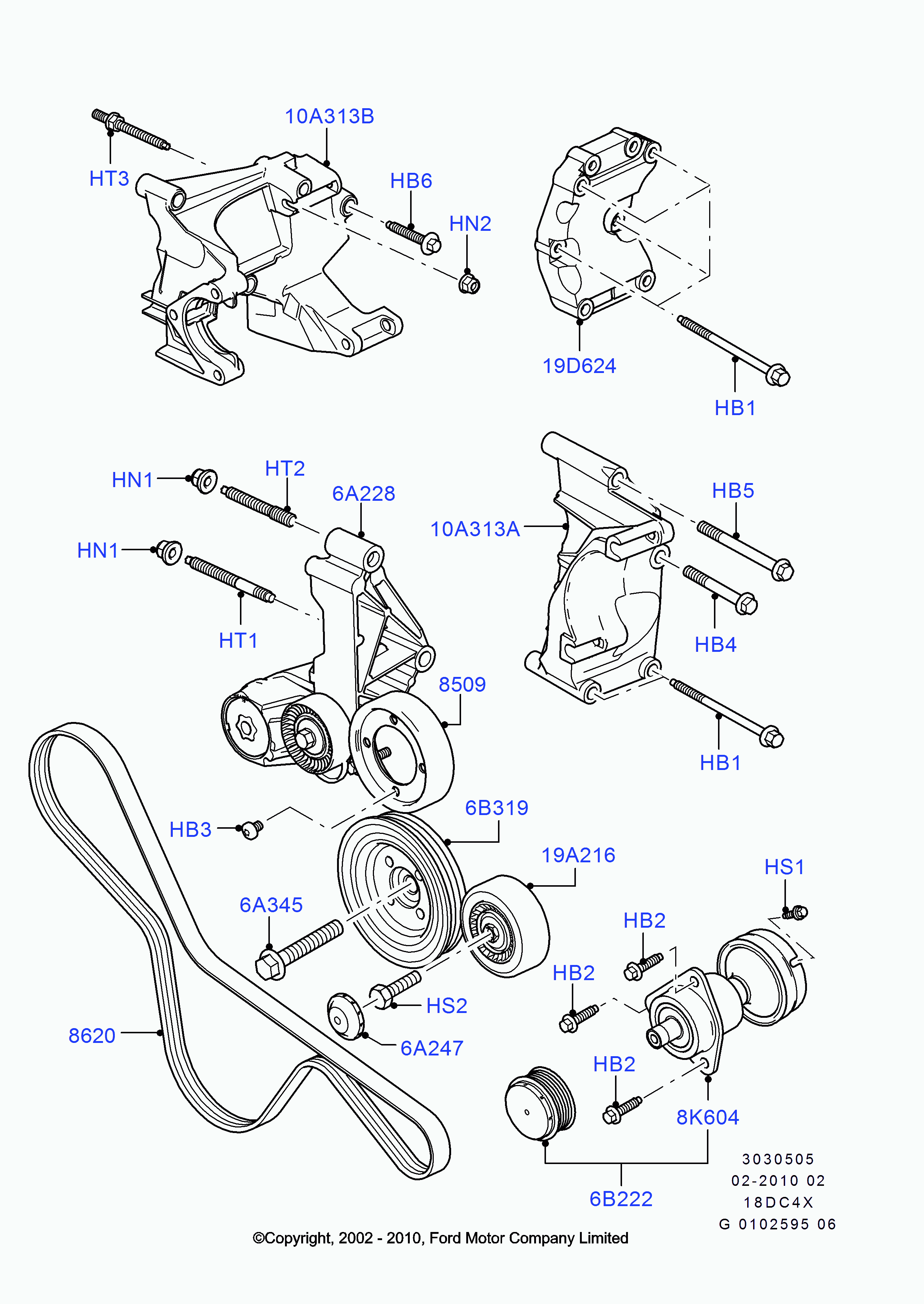 FORD 1711500 - Ремъчна шайба, колянов вал vvparts.bg