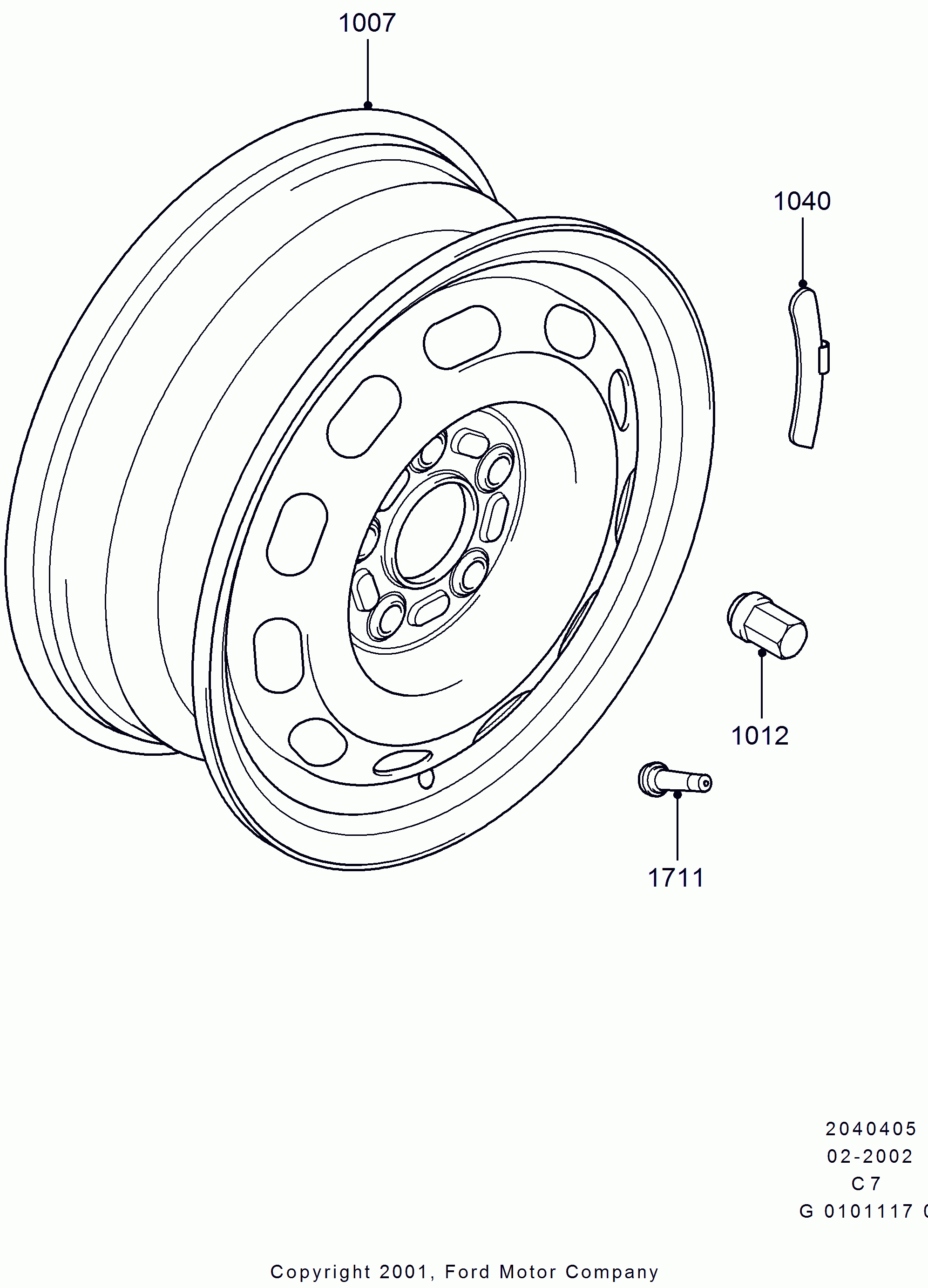 FORD 1 462 130 - Гайка на колелото vvparts.bg