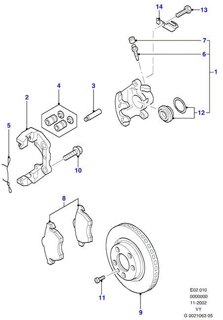 FORD 1151377 - Комплект спирачно феродо, дискови спирачки vvparts.bg