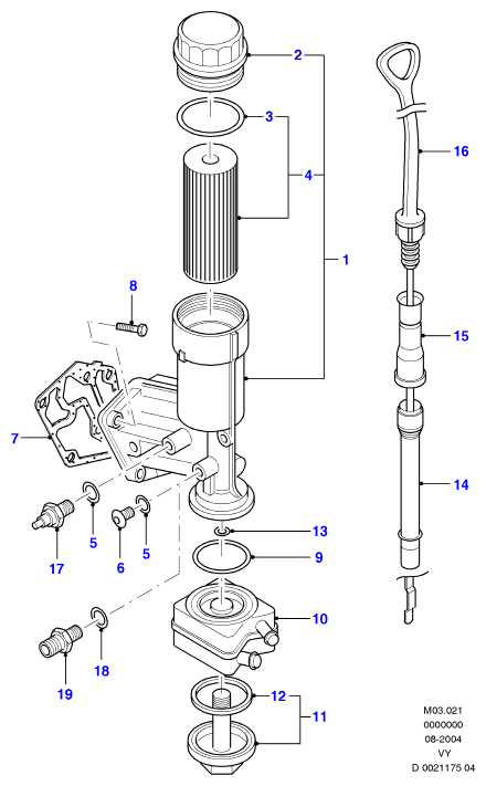 VW 1100696 - Маслен филтър vvparts.bg