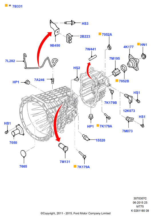 FORD 1108466 - Семеринг, ръчна трансмисия vvparts.bg