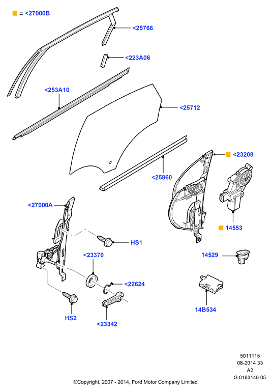 FORD 1803930 - Стъклоподемник vvparts.bg