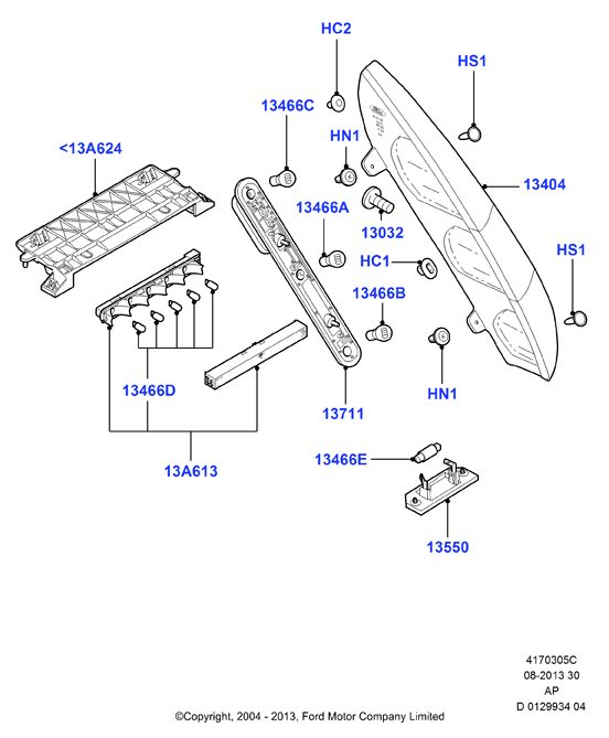 FORD 4502331 - Светлини на регистрационния номер vvparts.bg