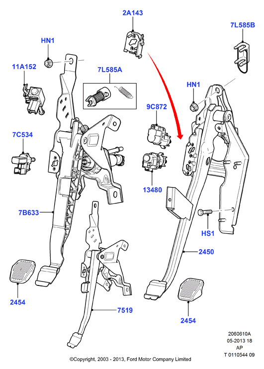 FORD 1 553 972 - Горна помпа на съединител vvparts.bg