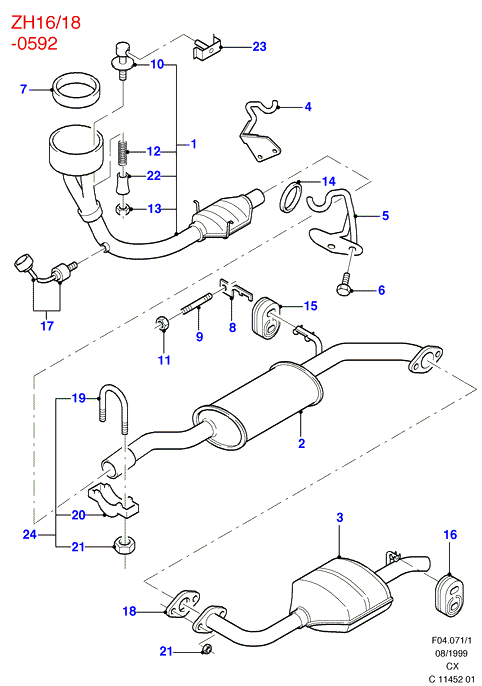 FORD 1 096 826 - Тръбна връзка, изпускателна система vvparts.bg