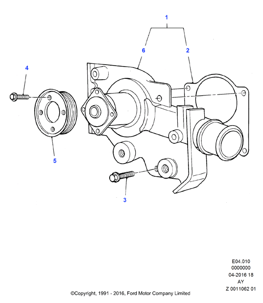 FORD 1 517 728 - Водна помпа vvparts.bg