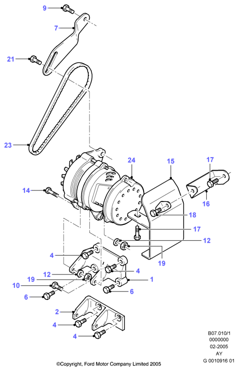 FORD 1634792 - Трапецовиден ремък vvparts.bg