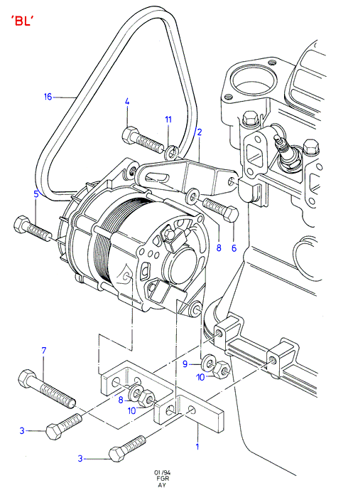 FORD 6196578 - Трапецовиден ремък vvparts.bg