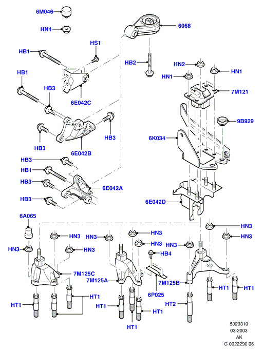 FORD 1094591 - Окачване, двигател vvparts.bg