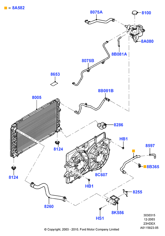 FORD 4098431 - Капачка, резервоар за охладителна течност vvparts.bg