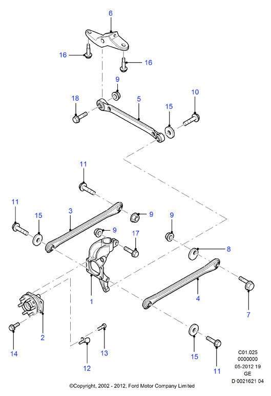 FORD 4858822 - Комплект колесен лагер vvparts.bg