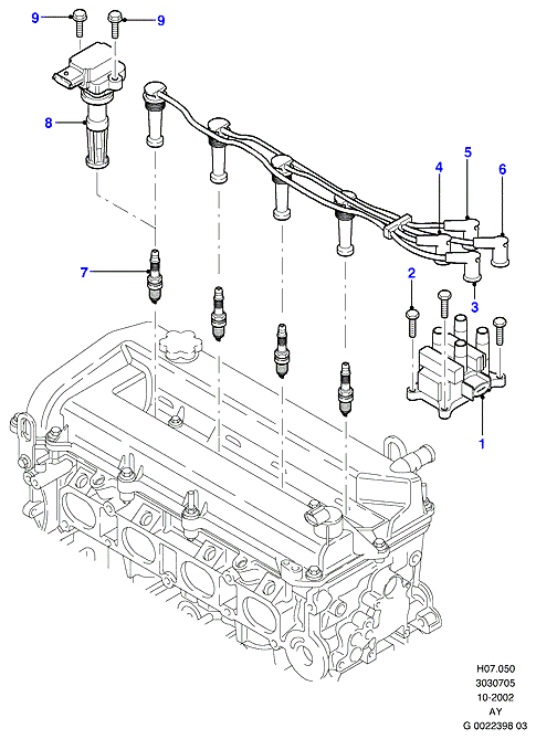 FORD 1231646 - Комплект запалителеи кабели vvparts.bg